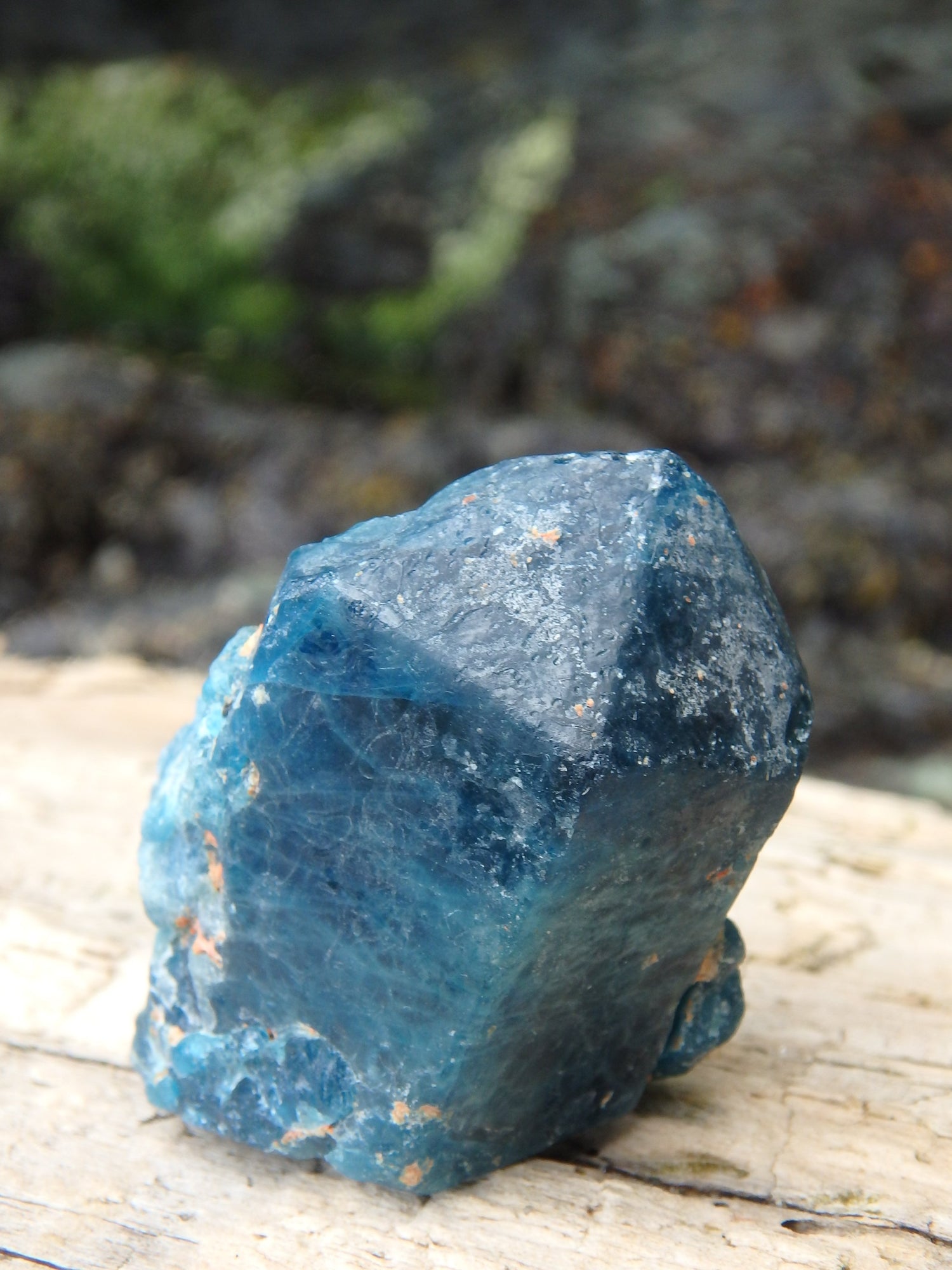 Natural Blue Apatite Point From Brazil- Perfect Throat Chakra Stone - Earth Family Crystals