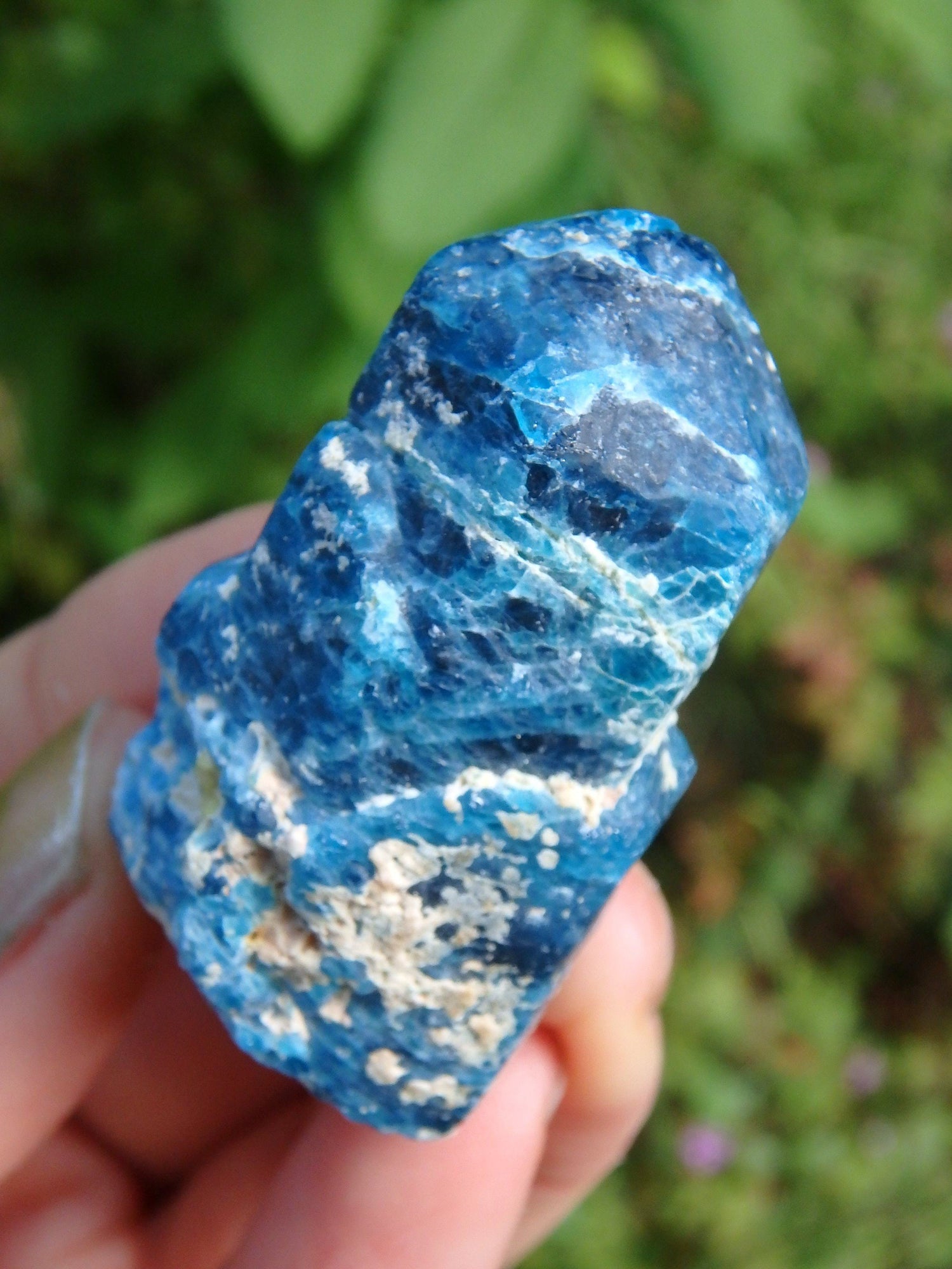  Electric Blue Apatite Natural Point From Brazil 1