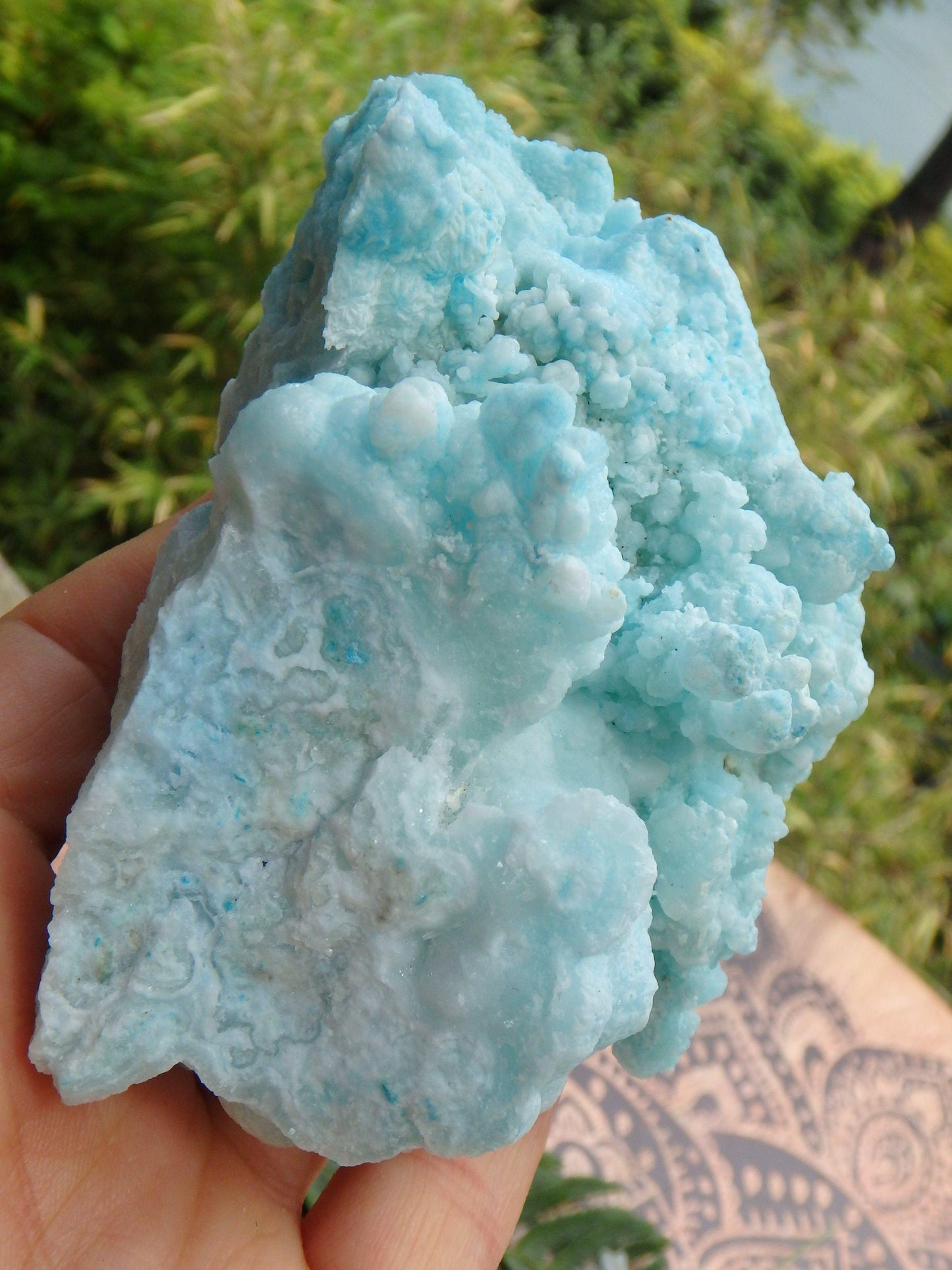  Cotton Candy Blue Aragonite Large Standing Specimen