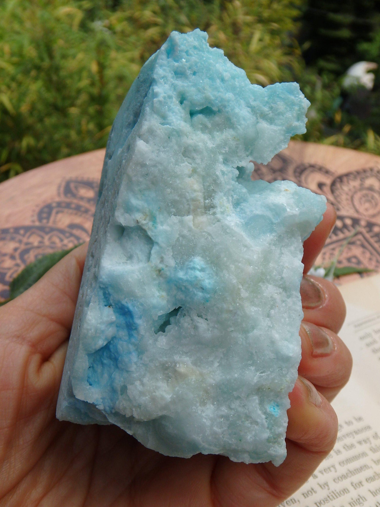 Cotton Candy Blue Aragonite Large Standing Specimen