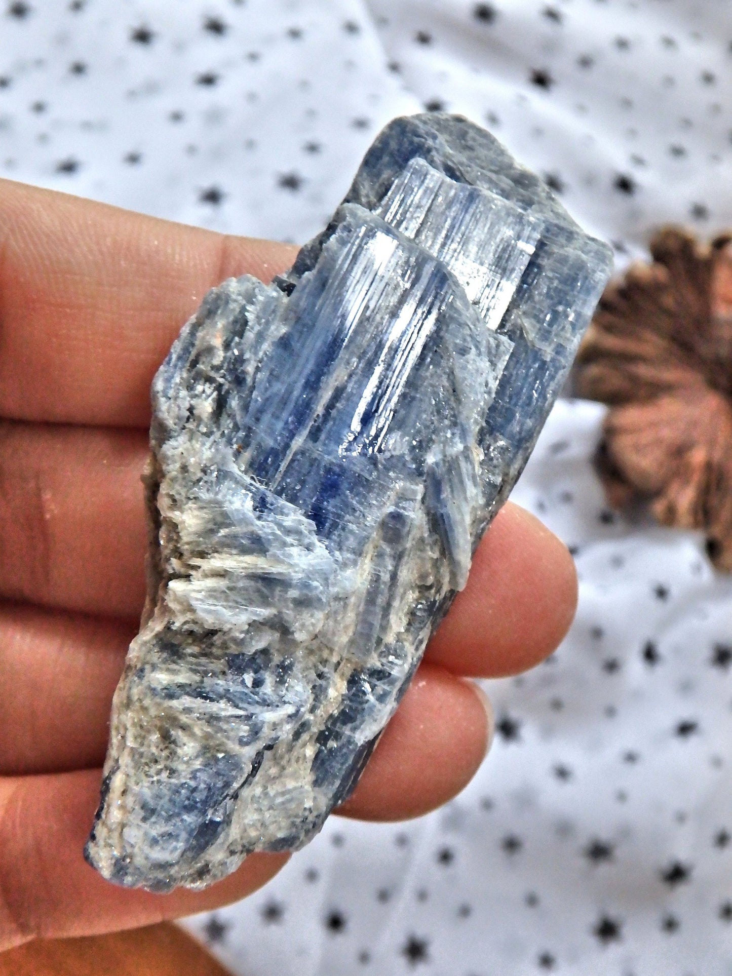  Cluster of Gemmy Blue Kyanite From Brazil