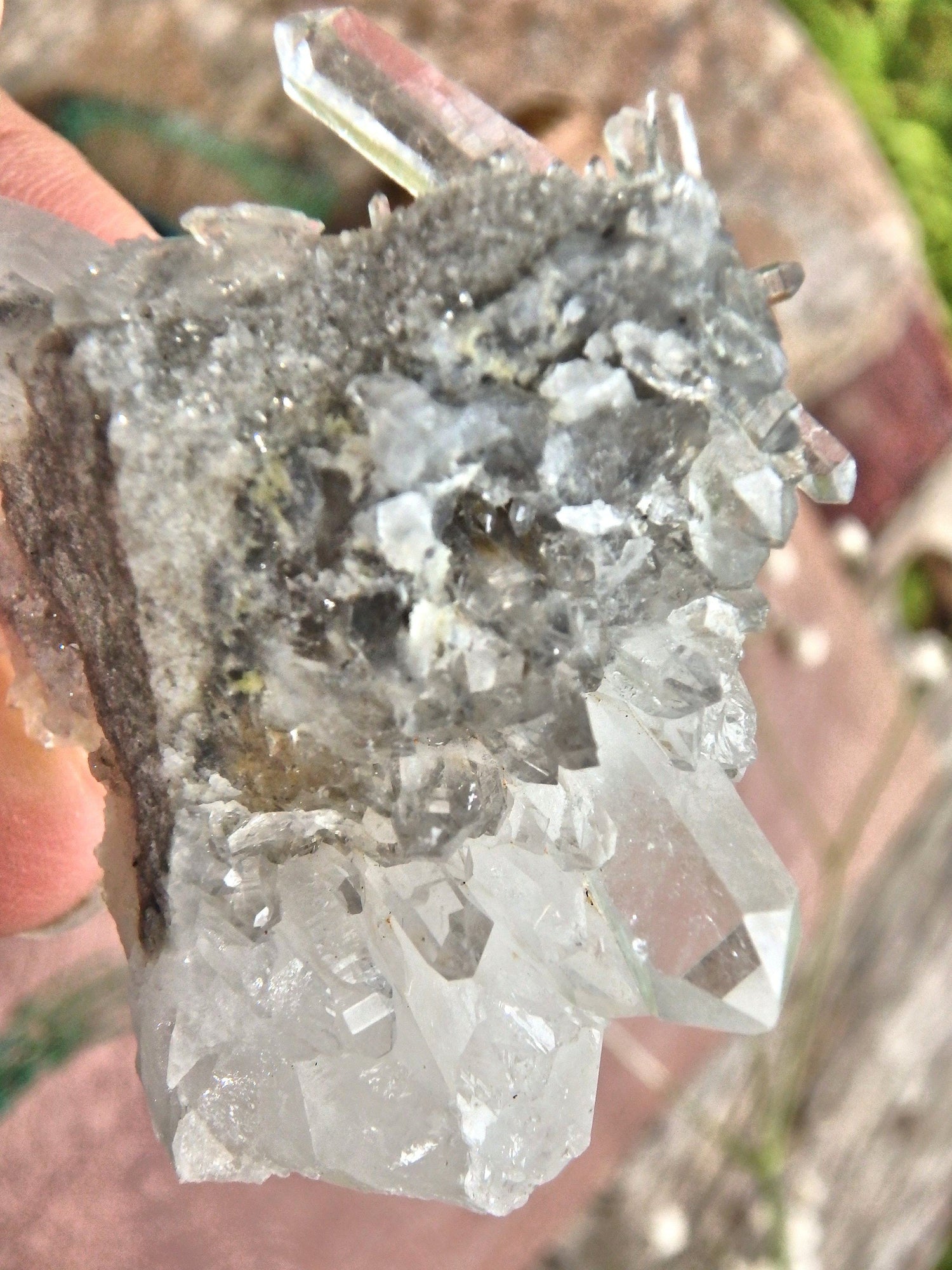  Blue Phantom Quartz Elestial Cluster From Arkansas1