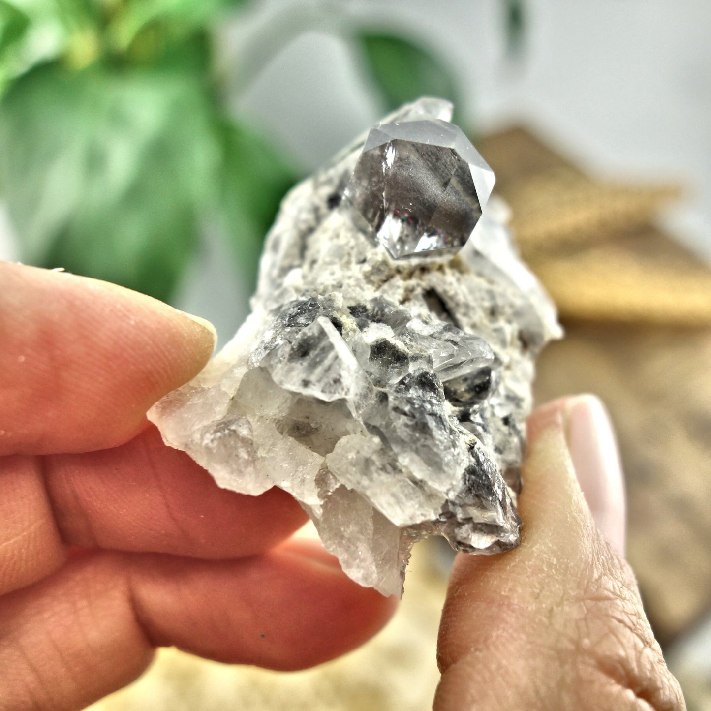  Blue Phantom Quartz Cluster From Arkansas