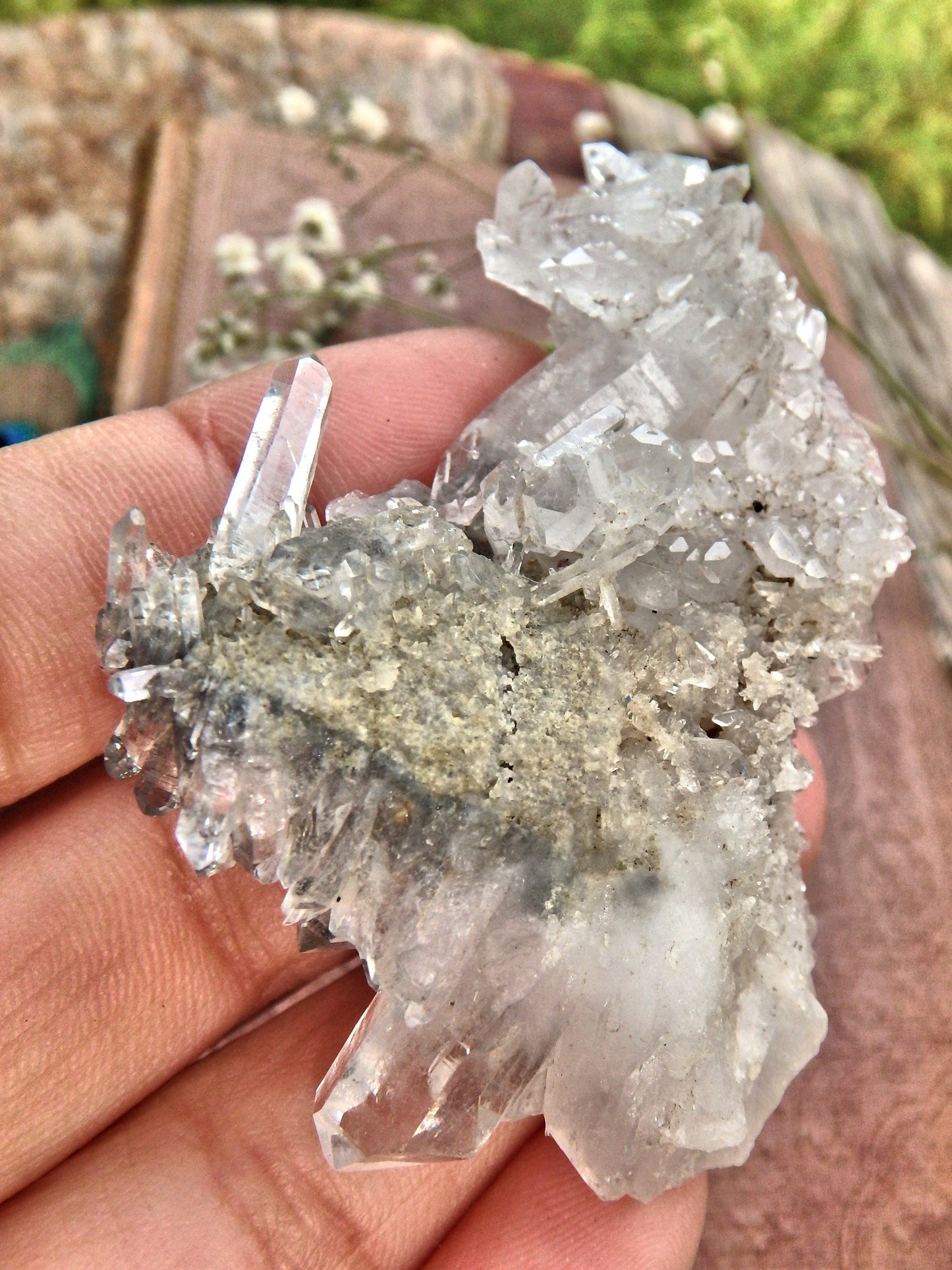  Blue Phantom Quartz Elestial Cluster From Arkansas1