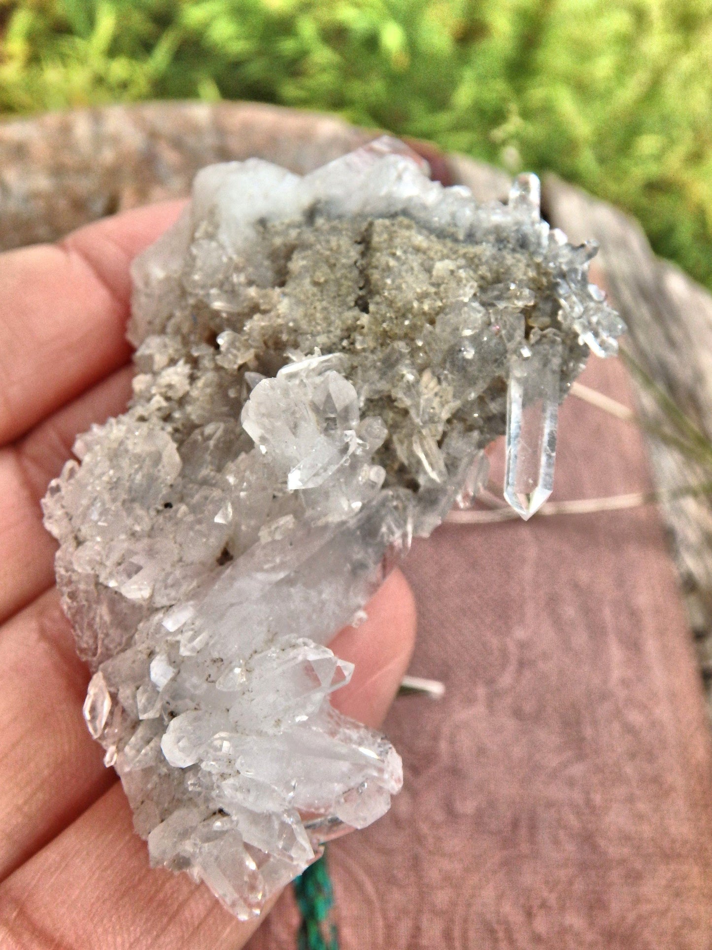  Blue Phantom Quartz Elestial Cluster From Arkansas1