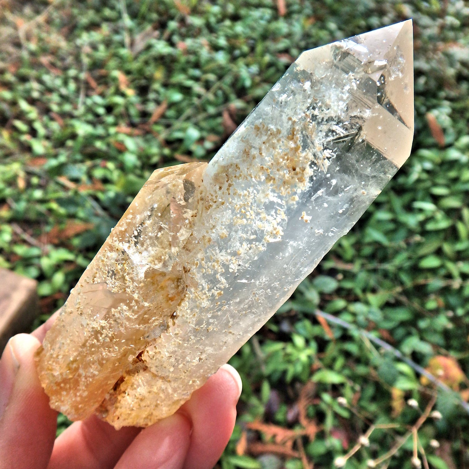 NEW FIND! Powerful Twin Flame Colombia Blue Smoke Quartz Point - Earth Family Crystals