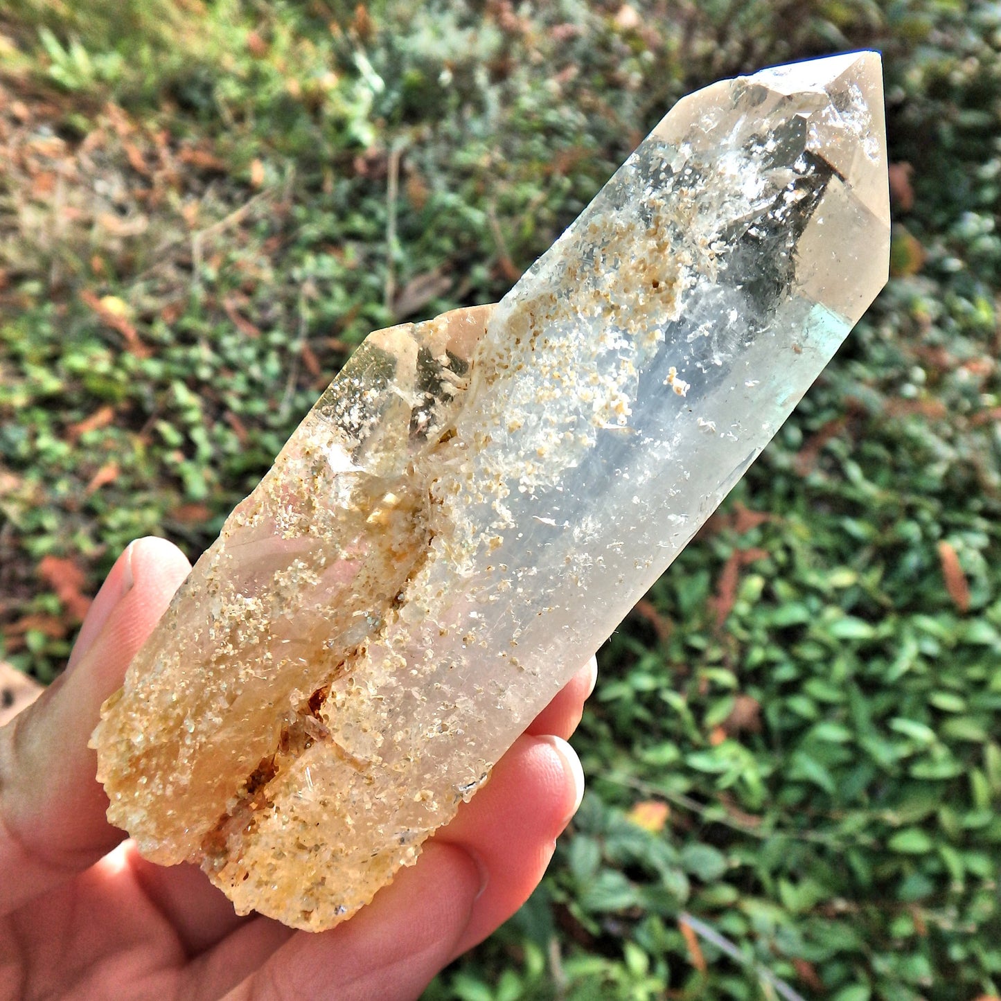 NEW FIND! Powerful Twin Flame Colombia Blue Smoke Quartz Point - Earth Family Crystals