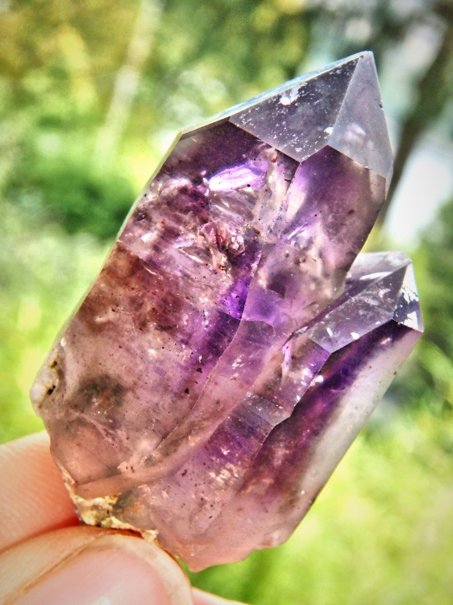  Deep Purple Twin Flame Brandberg Amethyst With Phantoms