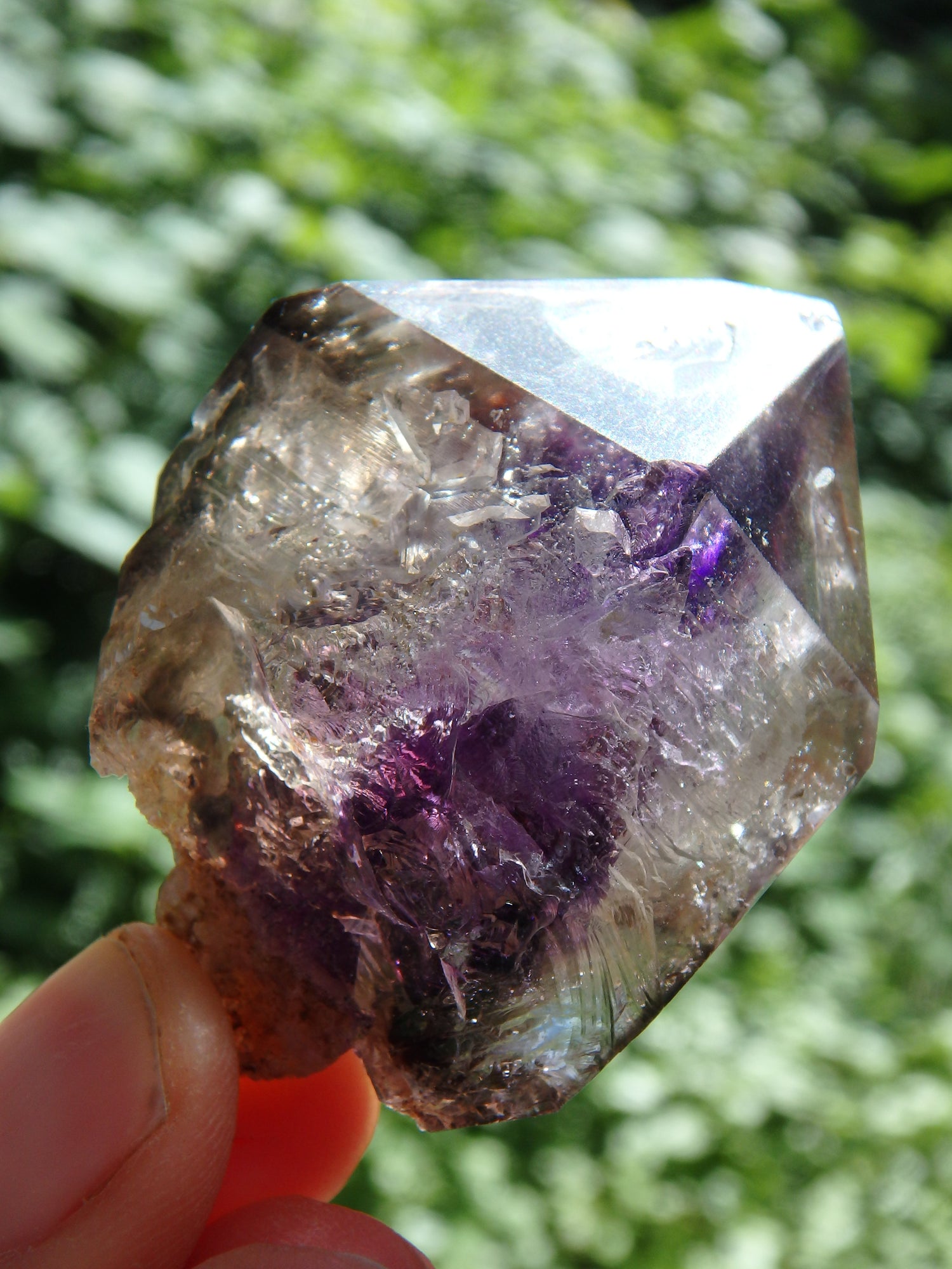Rare Ancient Moving Water Bubble (Enhydro) Brandberg Amethyst With Deep Caves From Namibia - Earth Family Crystals