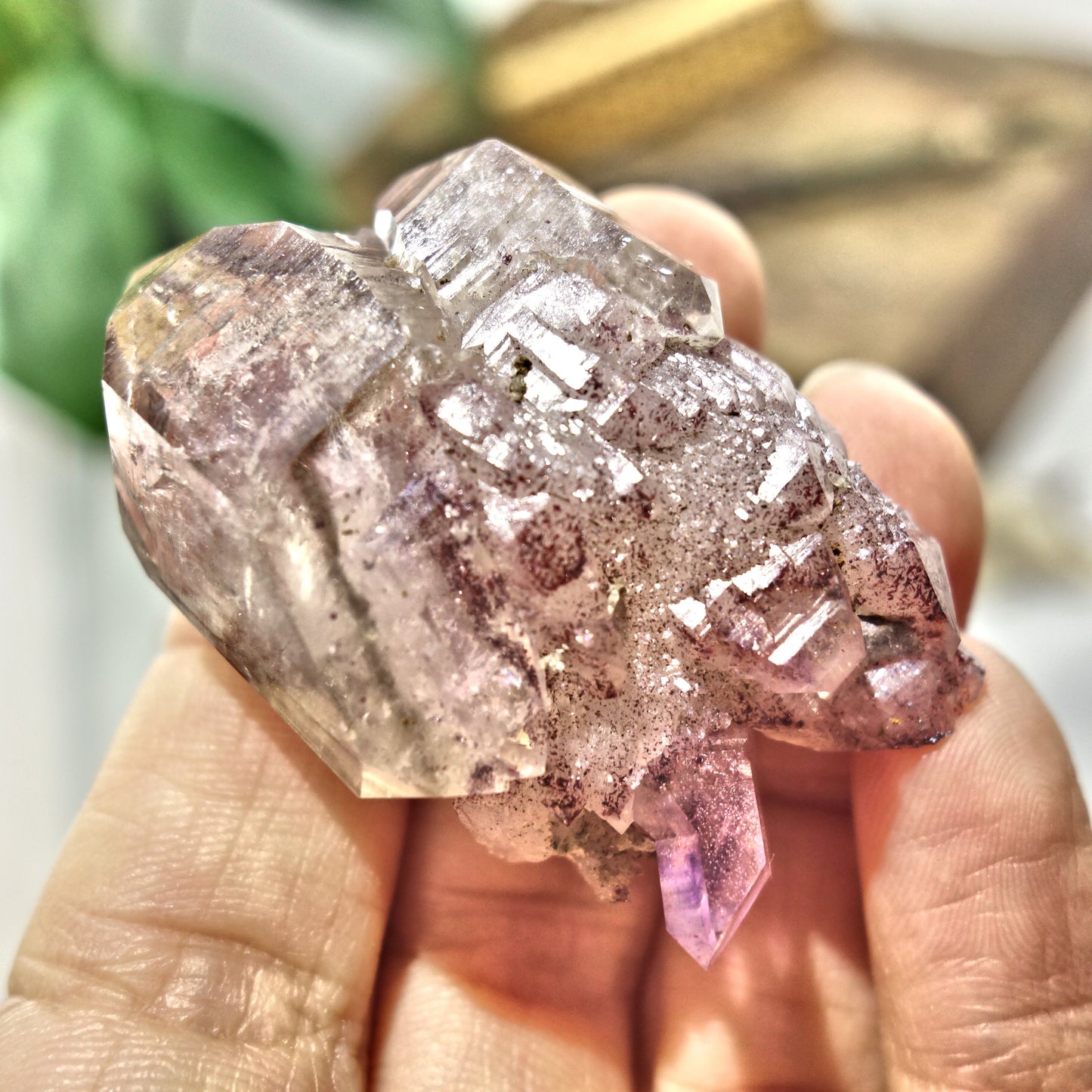 Incredible Elestial DT Brandberg Amethyst Cluster Specimen From Namibia - Earth Family Crystals