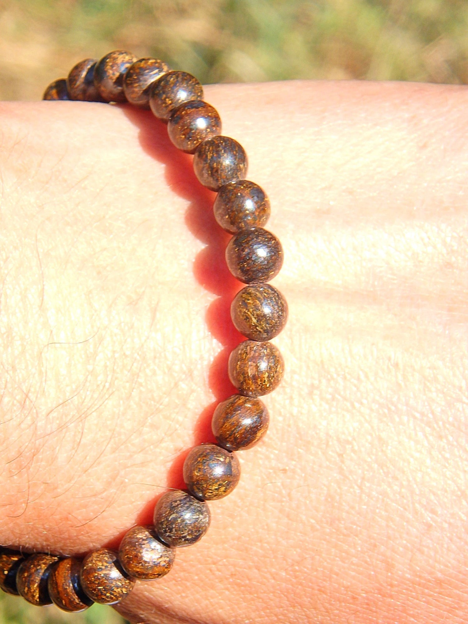  Brown Bronzite Bracelet on Adjustable Cord