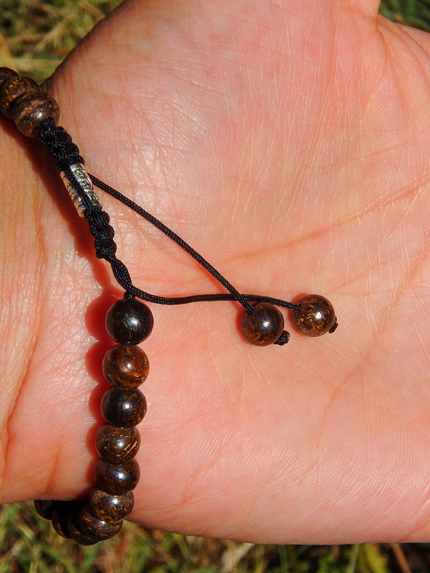  Brown Bronzite Bracelet on Adjustable Cord