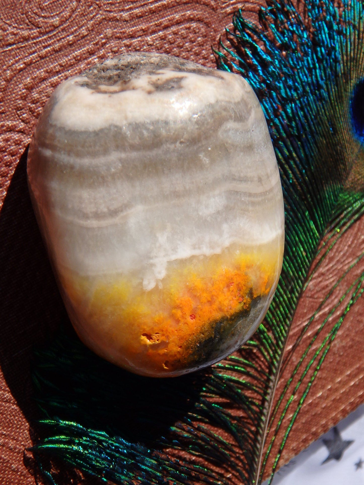  Awesome Patterns Bumble Bee Jasper Pocket Stone From Indonesia 1