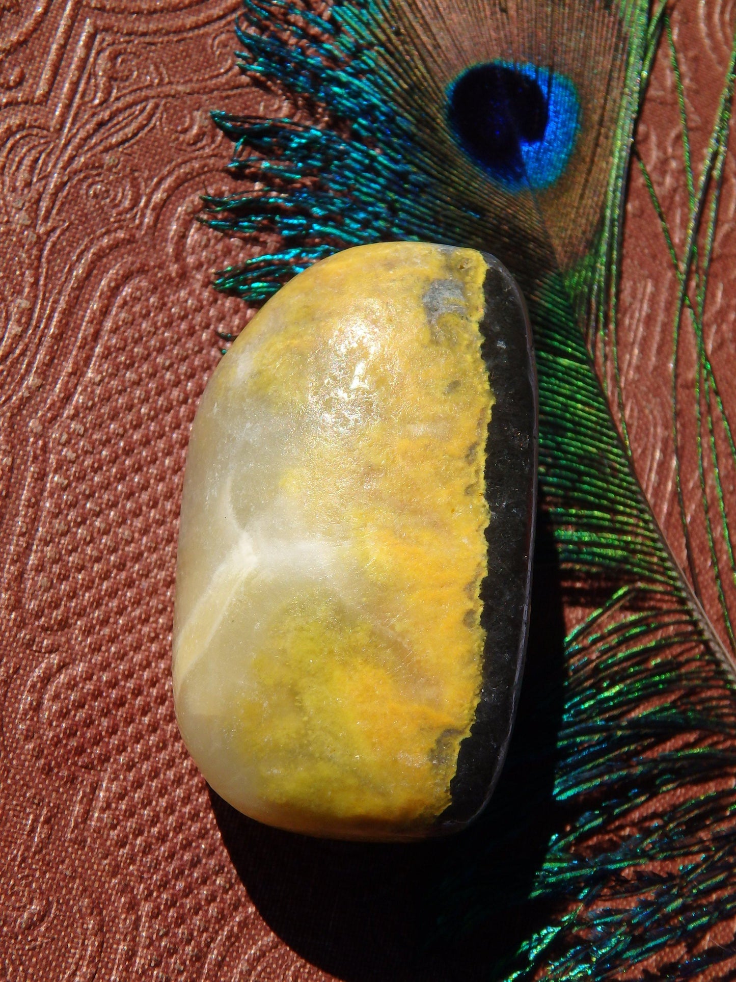  Awesome Patterns Bumble Bee Jasper Pocket Stone From Indonesia 2