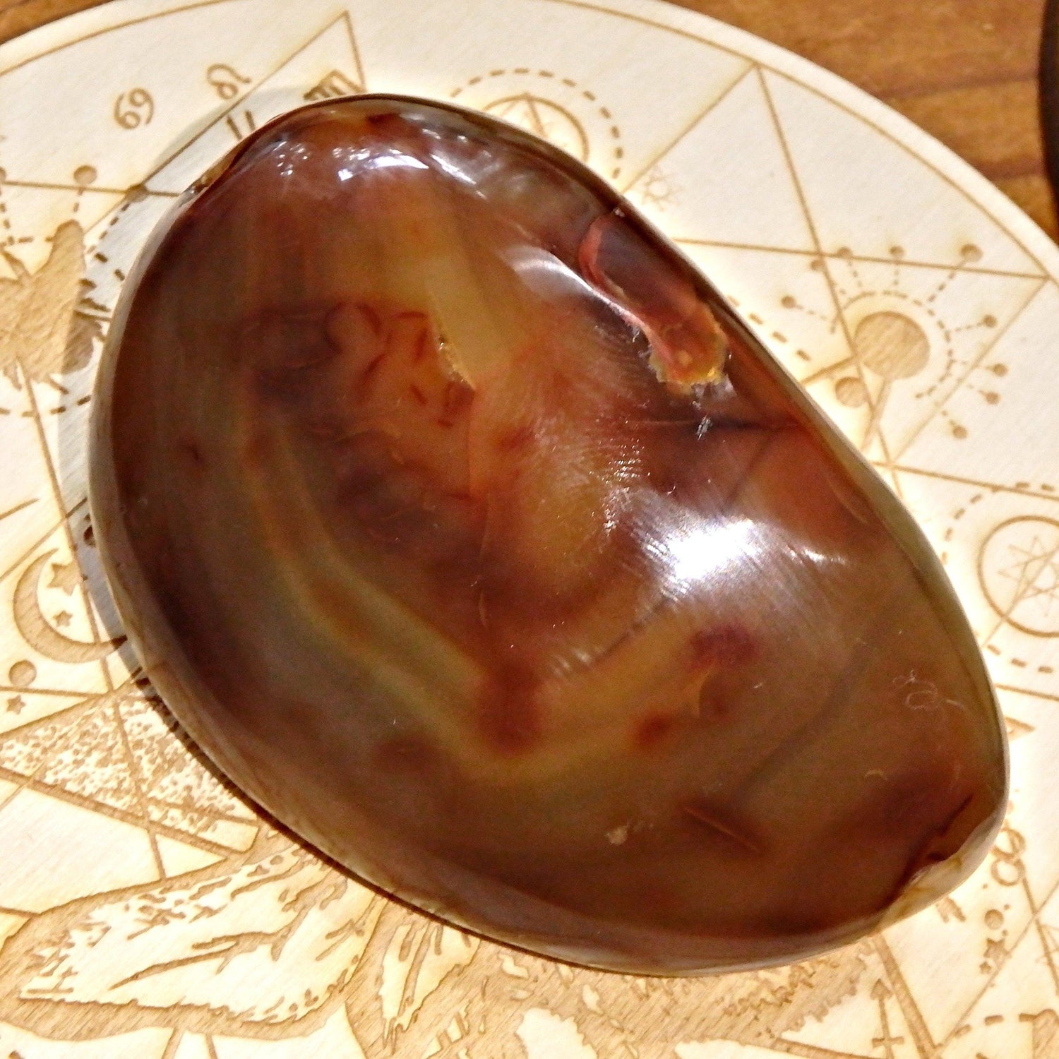  Druzy Cave Deep Orange & Golden Polished Carnelian Specimen