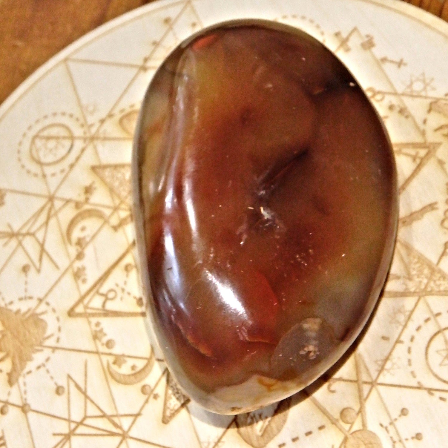  Druzy Cave Deep Orange & Golden Polished Carnelian Specimen