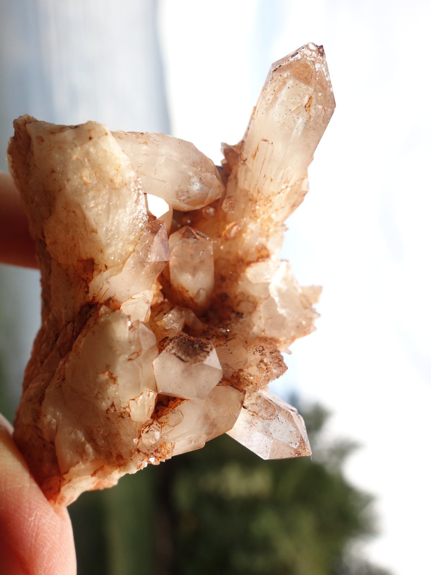  Brilliant Cathedral Quartz Points Orange River Cluster