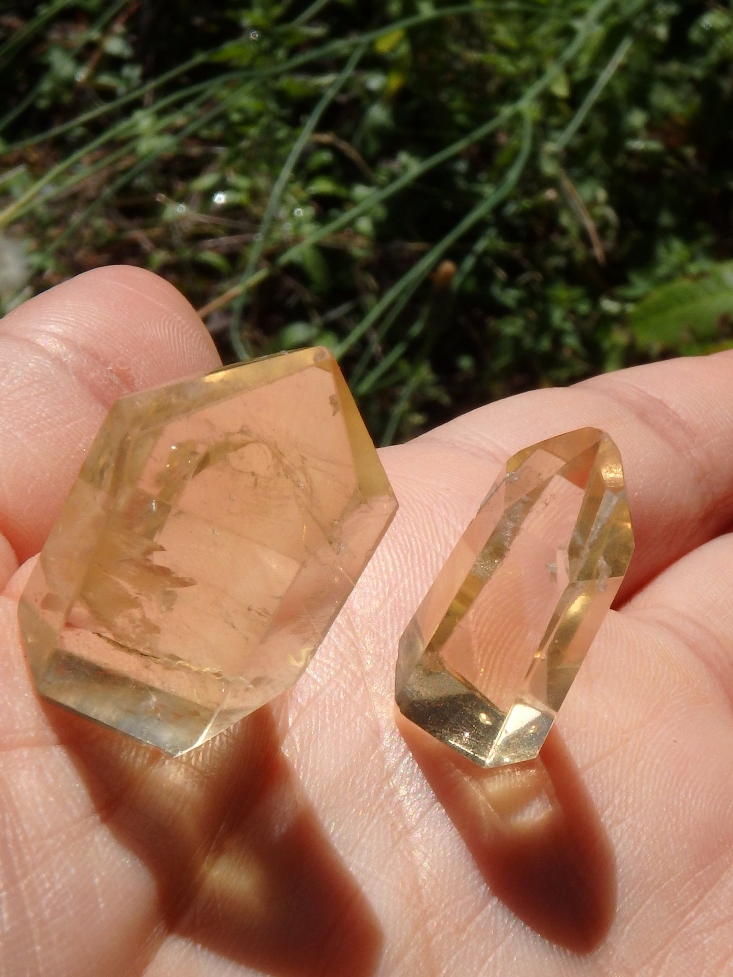 Set of 2~Gorgeous Natural Citrine Mini Polished Standing Generators - Metiz Tier Price