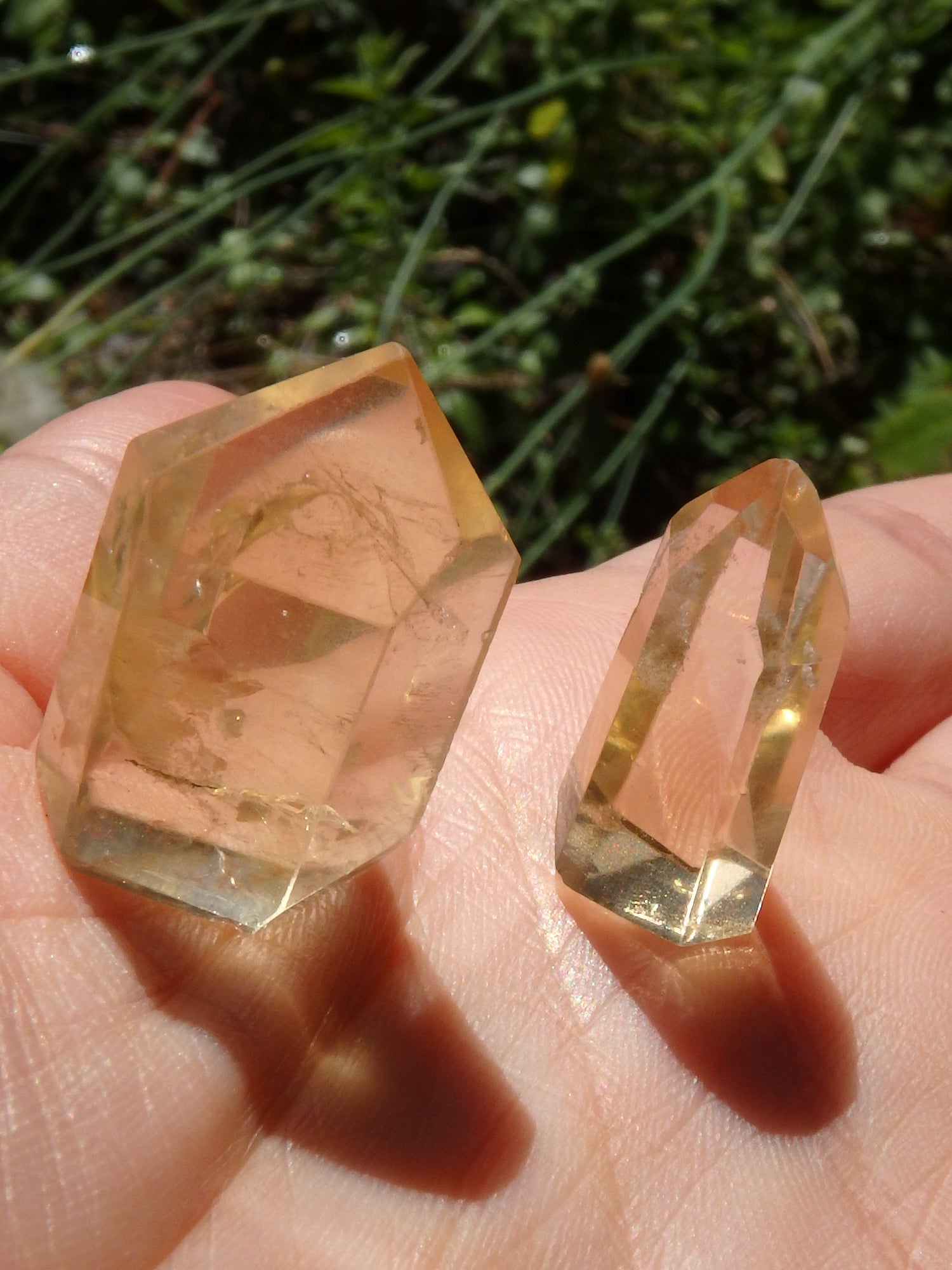 Set of 2~Gorgeous Natural Citrine Mini Polished Standing Generators - Metiz Tier Price