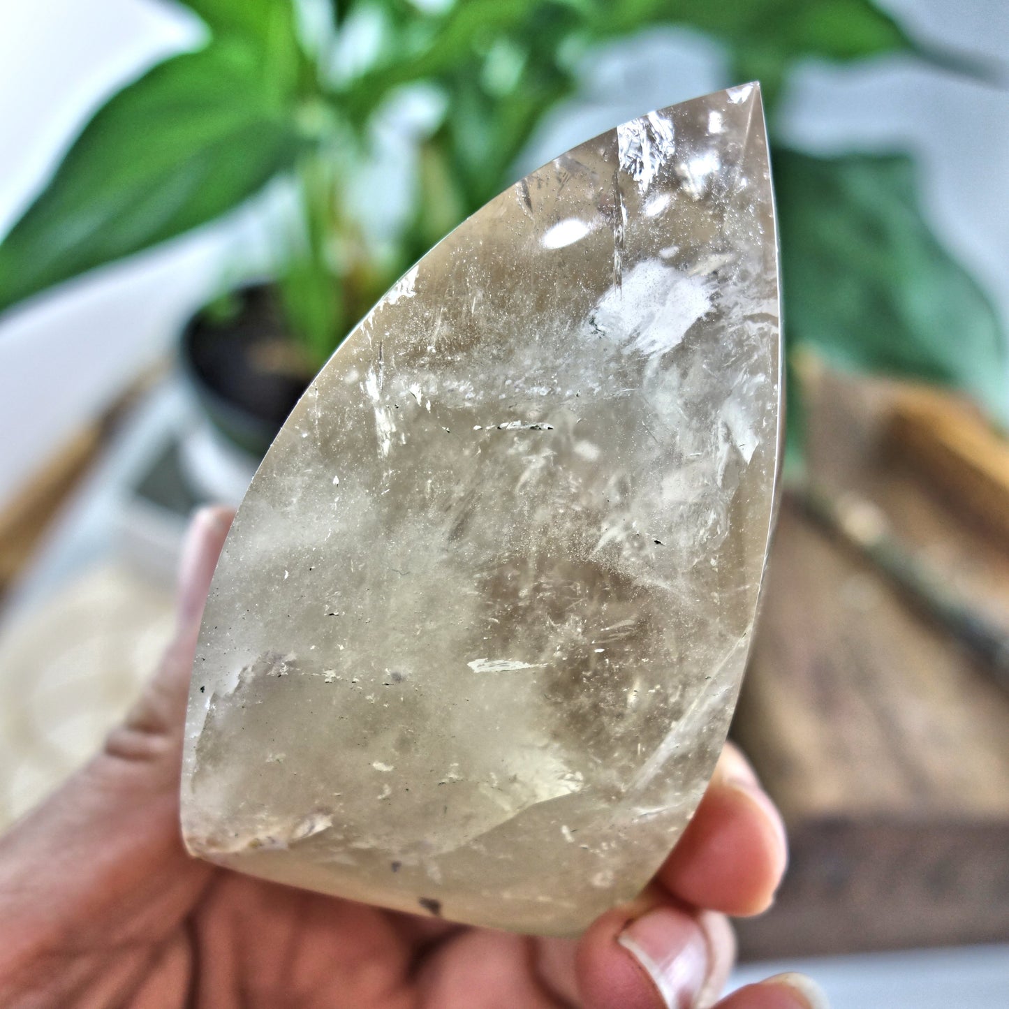 Optical Brilliance Natural Citrine Flame Carving From Brazil 1