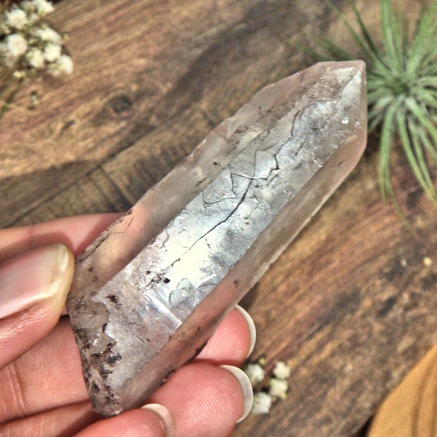  Brazilian Natural Clear Quartz Point With Inclusions