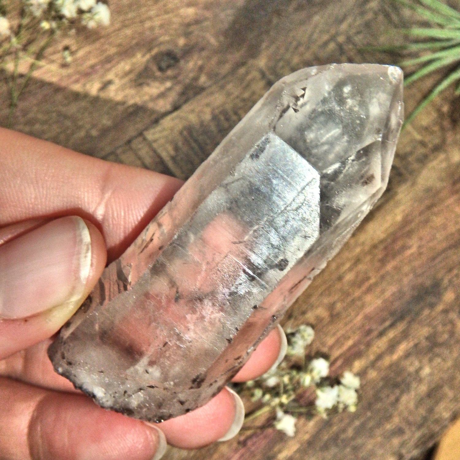  Brazilian Natural Clear Quartz Point With Inclusions