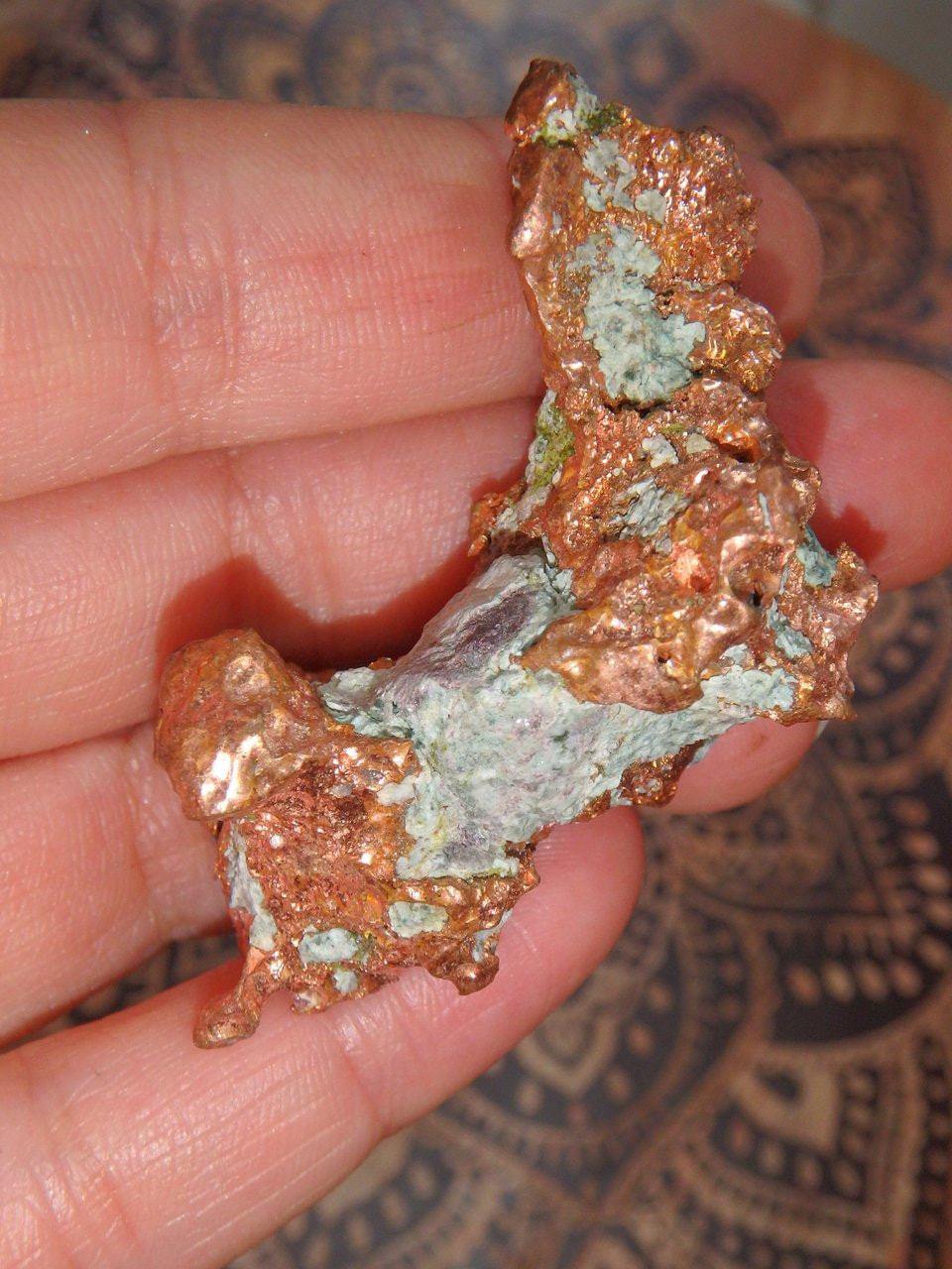  Dense Golden Copper Raw Free Form From Michigan