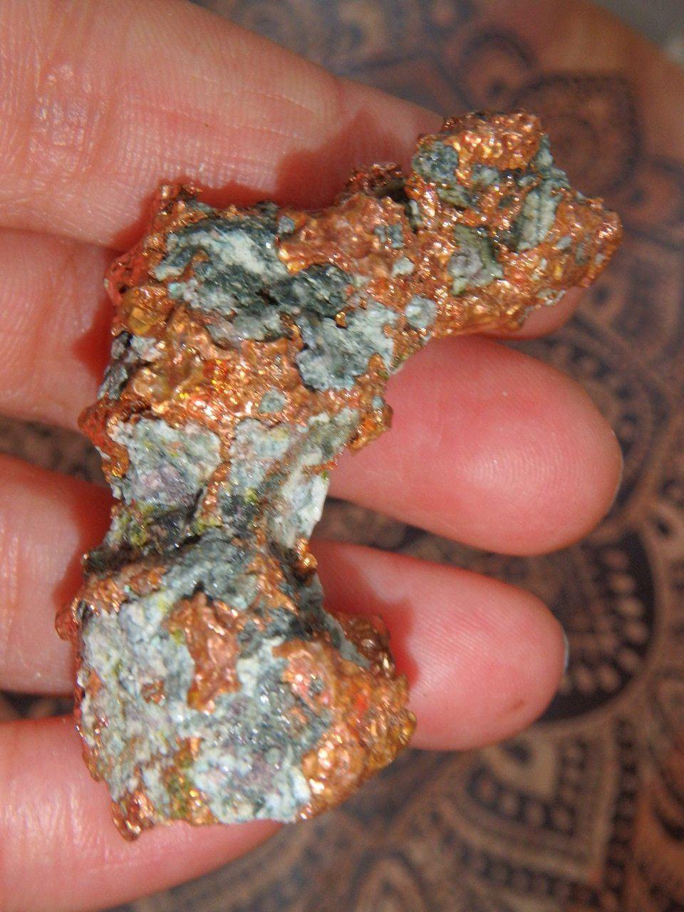  Dense Golden Copper Raw Free Form From Michigan