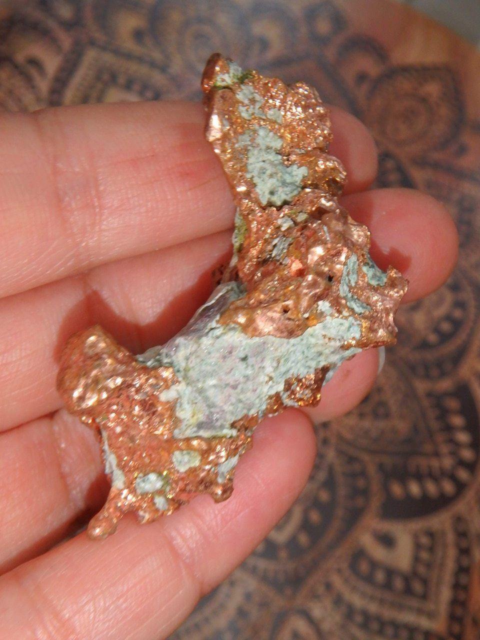  Dense Golden Copper Raw Free Form From Michigan