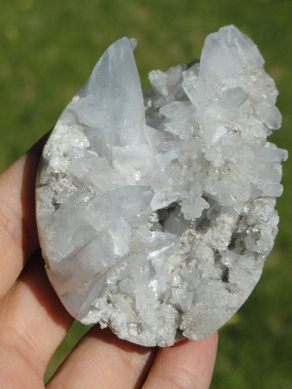  CELESTITE Spikey Partial Egg~ Stone of The Angelic Domain