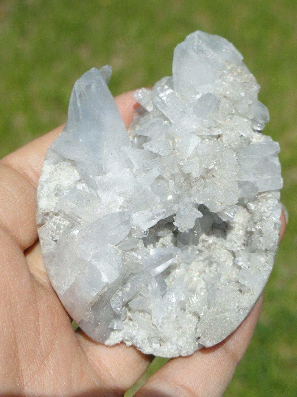  CELESTITE Spikey Partial Egg~ Stone of The Angelic Domain
