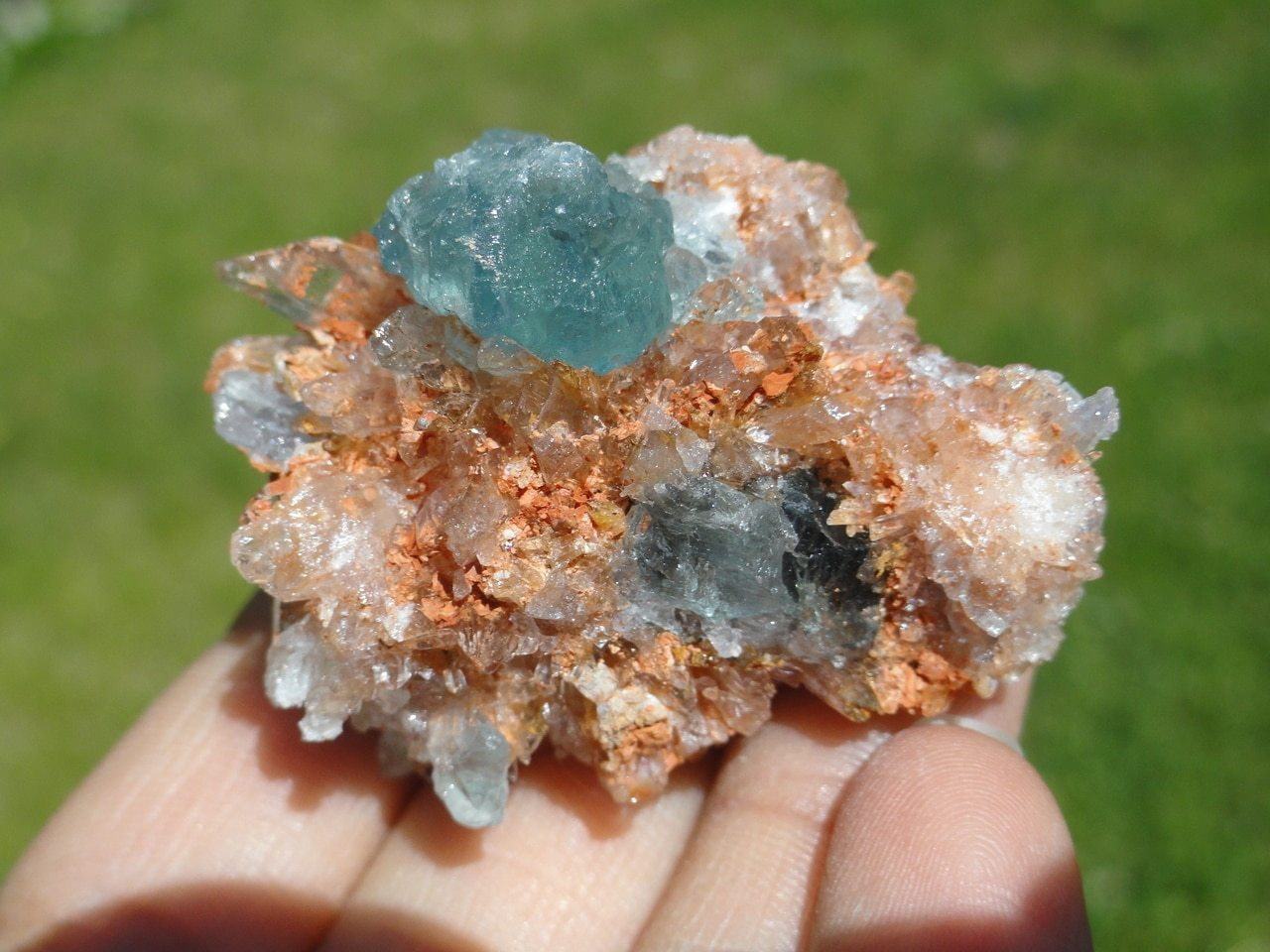  CREEDITE & FLUORITE CLUSTER~ Stone of Creative Visualization*