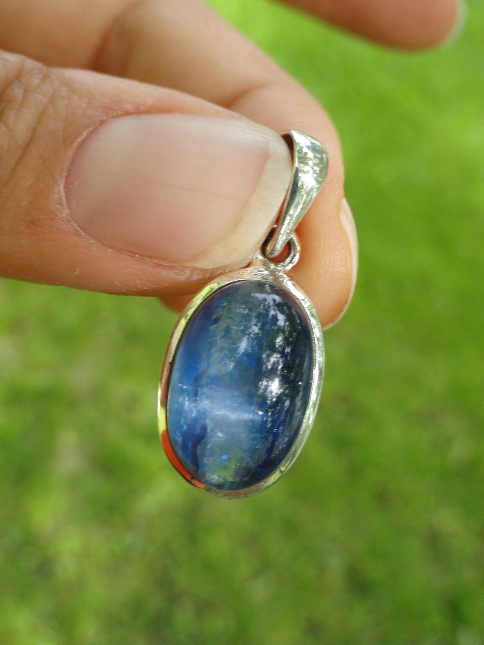  BLUE KYANITE PENDANT In Sterling Silver *