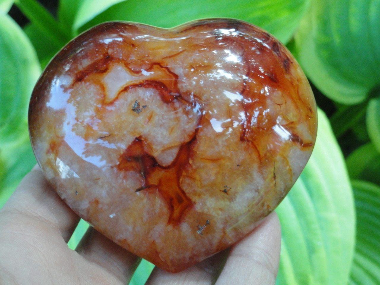  CARNELIAN HEART~Stone of Creativity, Sexuality, Relief of Anger & Frustration**