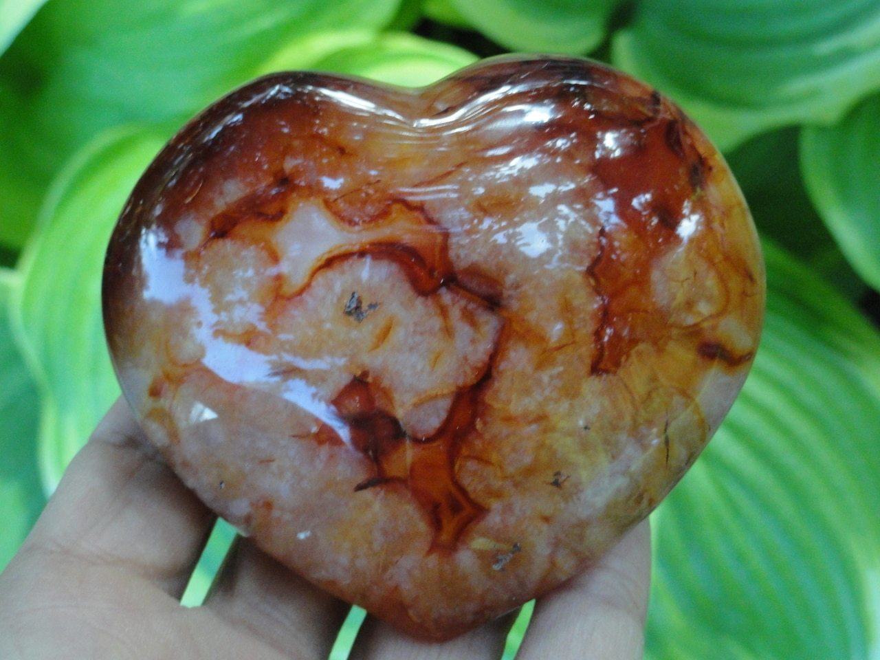  CARNELIAN HEART~Stone of Creativity, Sexuality, Relief of Anger & Frustration**