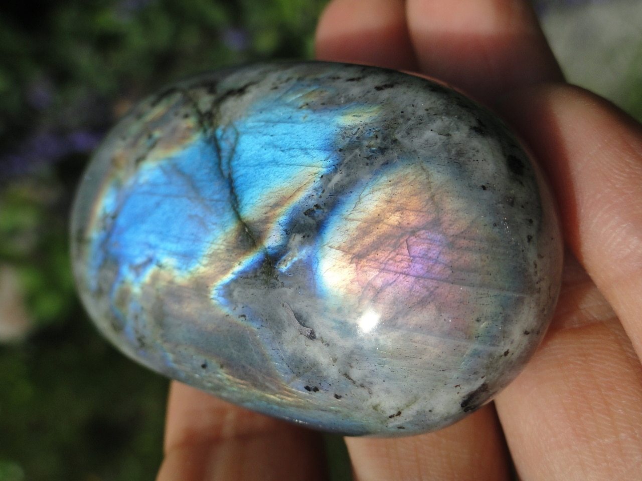 LABRADORITE PALM STONE~ Stone of Magic & Divination* - Earth Family Crystals