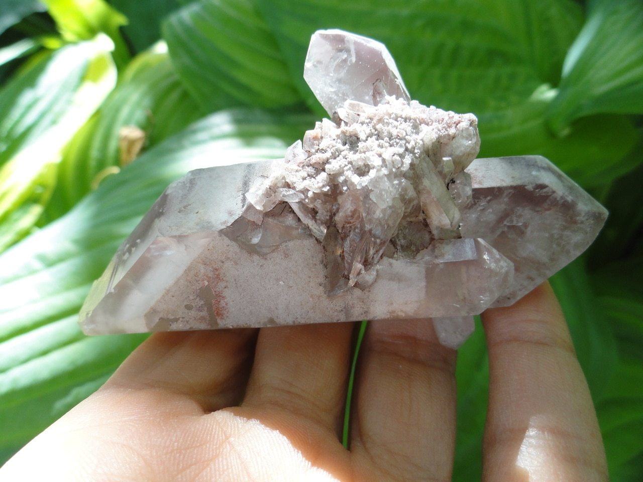  Double Terminated LITHIUM QUARTZ With Mini Crystals Intergrown~  Relieves Depression,Stress & Tension*