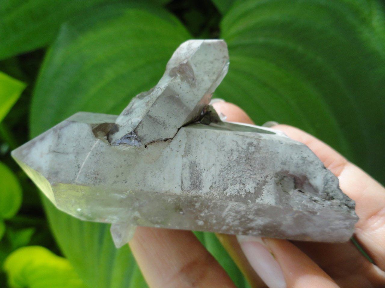  Double Terminated LITHIUM QUARTZ With Mini Crystals Intergrown~  Relieves Depression,Stress & Tension*