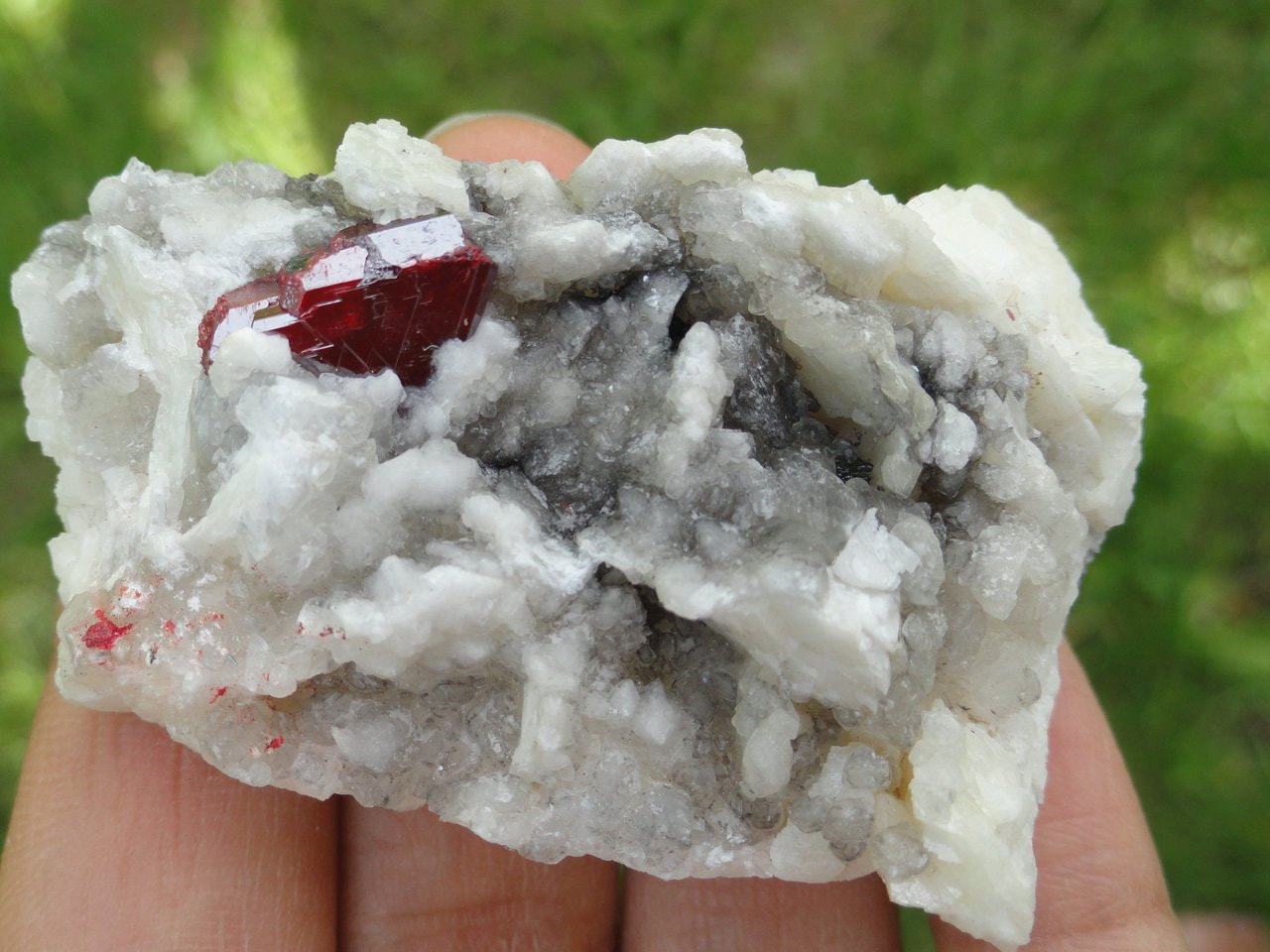  CINNABAR With Record Keepers on Quartz Matrix~ Stone of Manifestation, Wealth Creation,Awakening Mystic Vision*