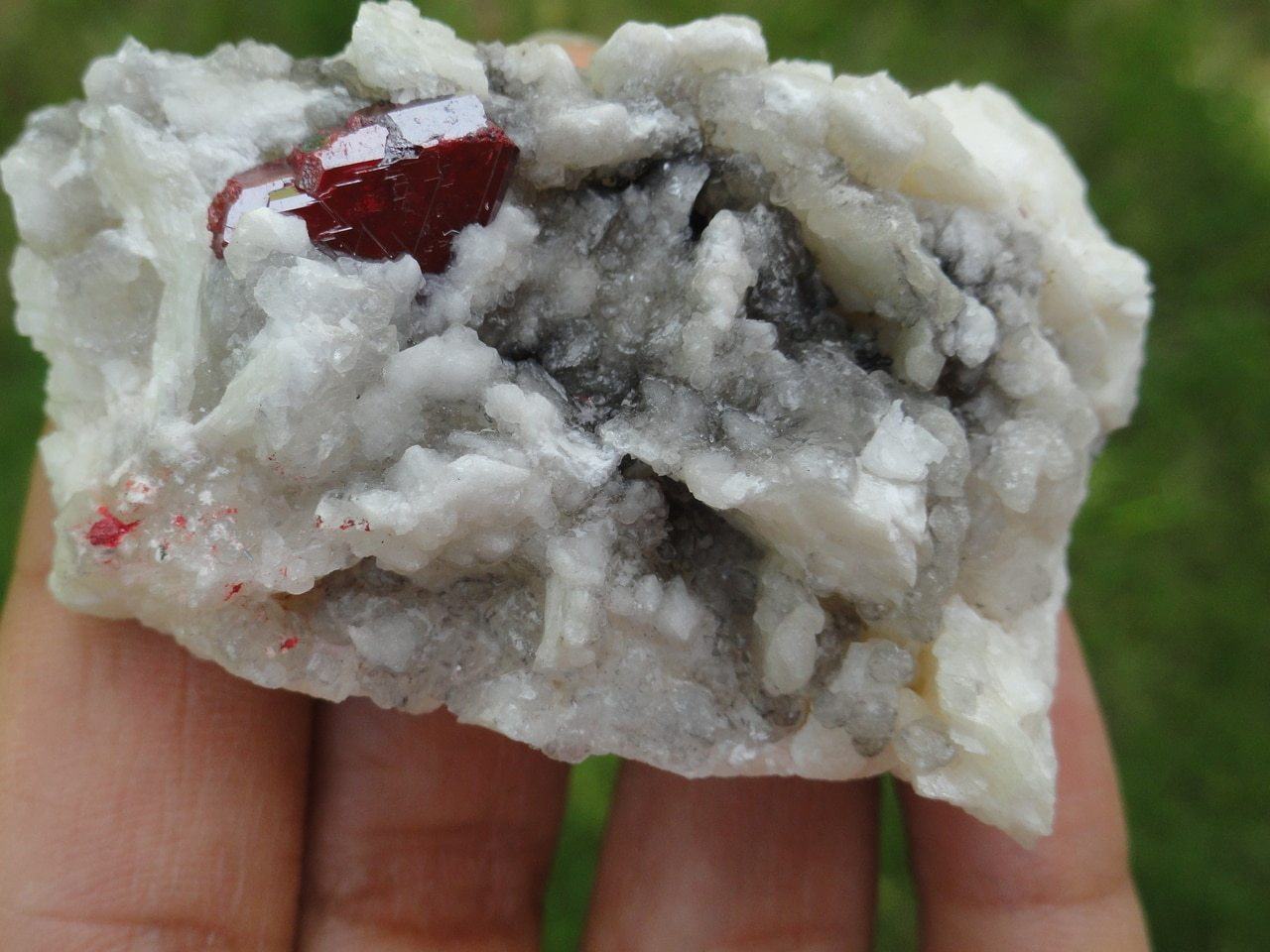  CINNABAR With Record Keepers on Quartz Matrix~ Stone of Manifestation, Wealth Creation,Awakening Mystic Vision*
