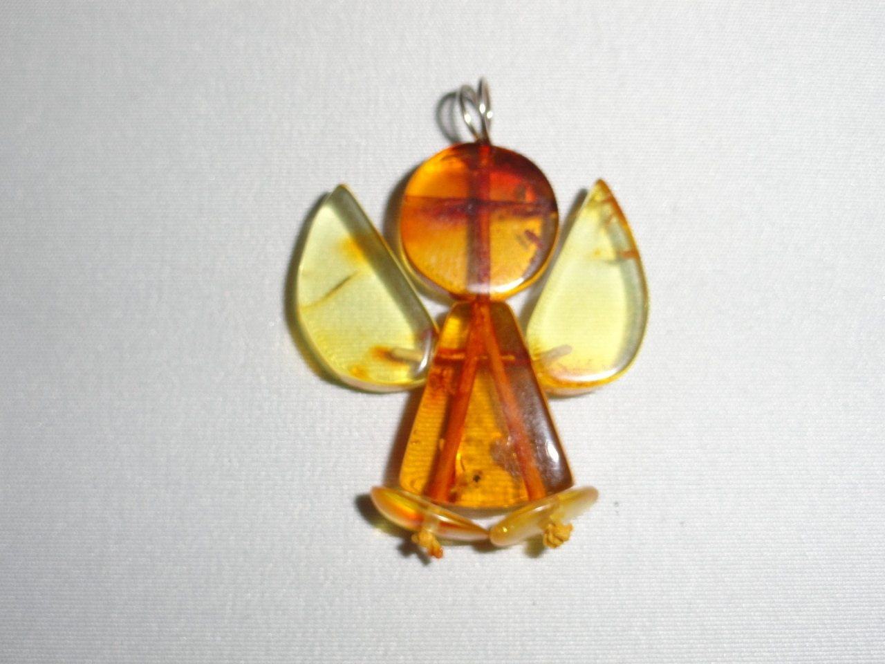  BALTIC AMBER ANGEL PENDANT ~ Calms Nerves, Increases Confidence & Mental Clarity*