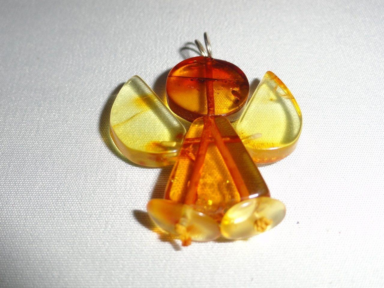  BALTIC AMBER ANGEL PENDANT ~ Calms Nerves, Increases Confidence & Mental Clarity*