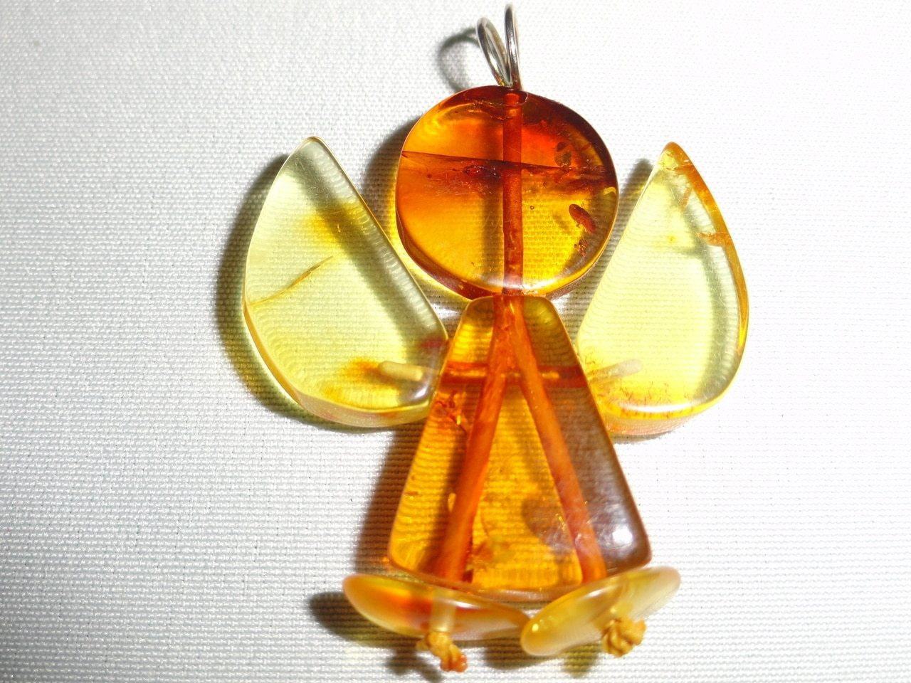  BALTIC AMBER ANGEL PENDANT ~ Calms Nerves, Increases Confidence & Mental Clarity*