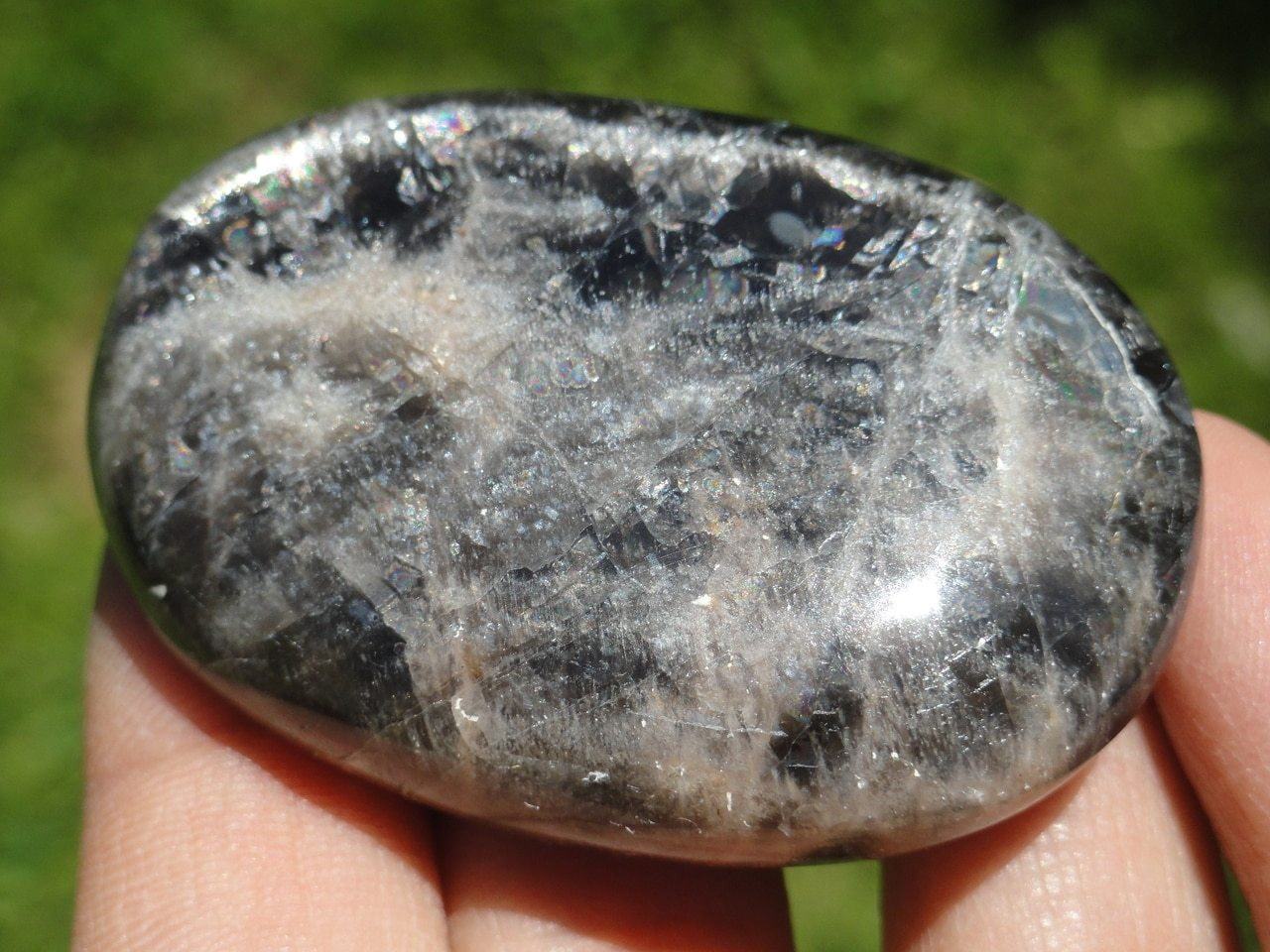  BLACK MOONSTONE PALM STONE~ Stone of Protection