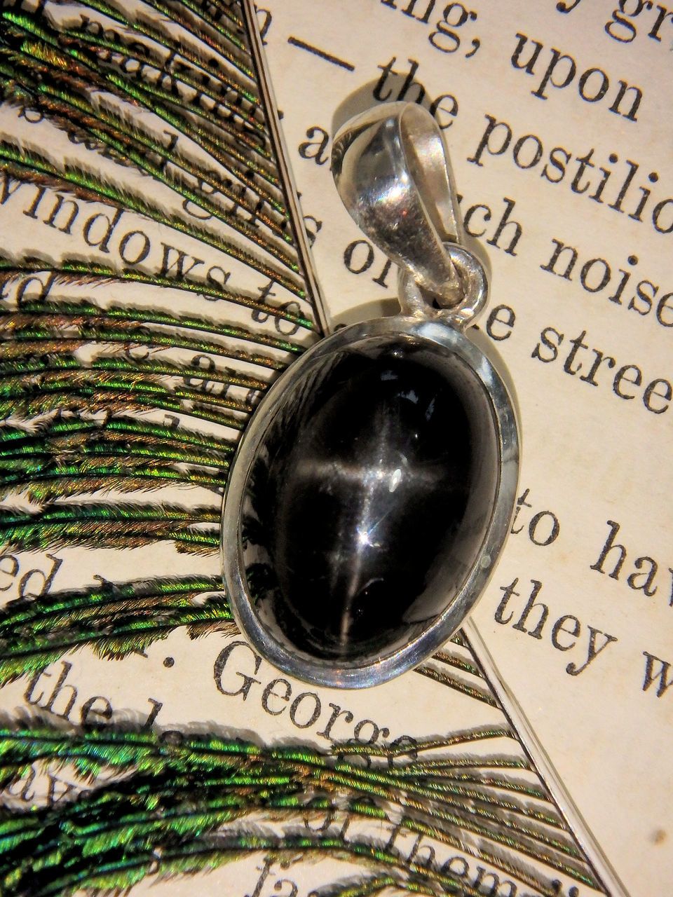 Mysterious Star Diopside Pendant in Sterling Silver (Includes Silver Chain)1 - Earth Family Crystals