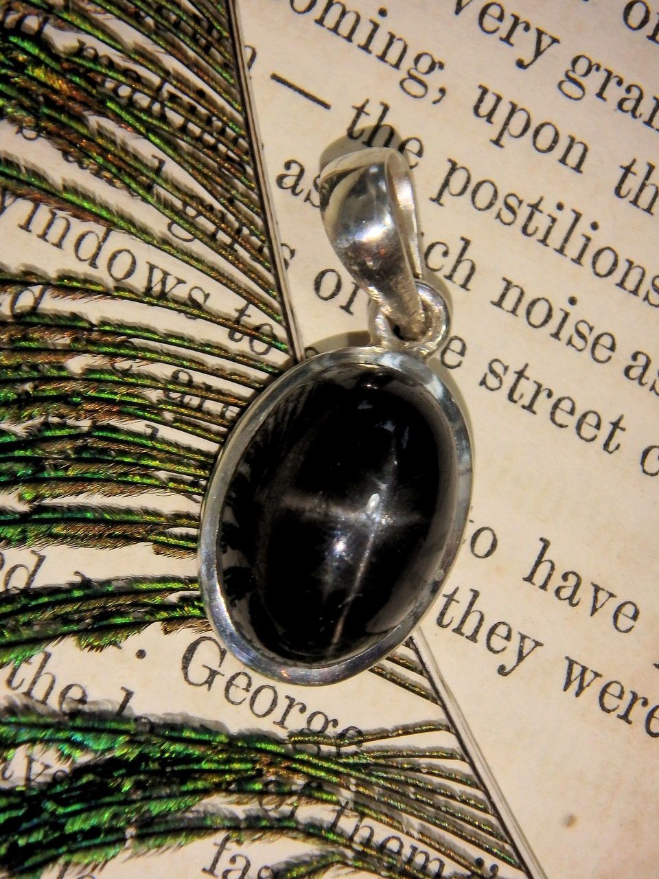 Mysterious Star Diopside Pendant in Sterling Silver (Includes Silver Chain)1 - Earth Family Crystals