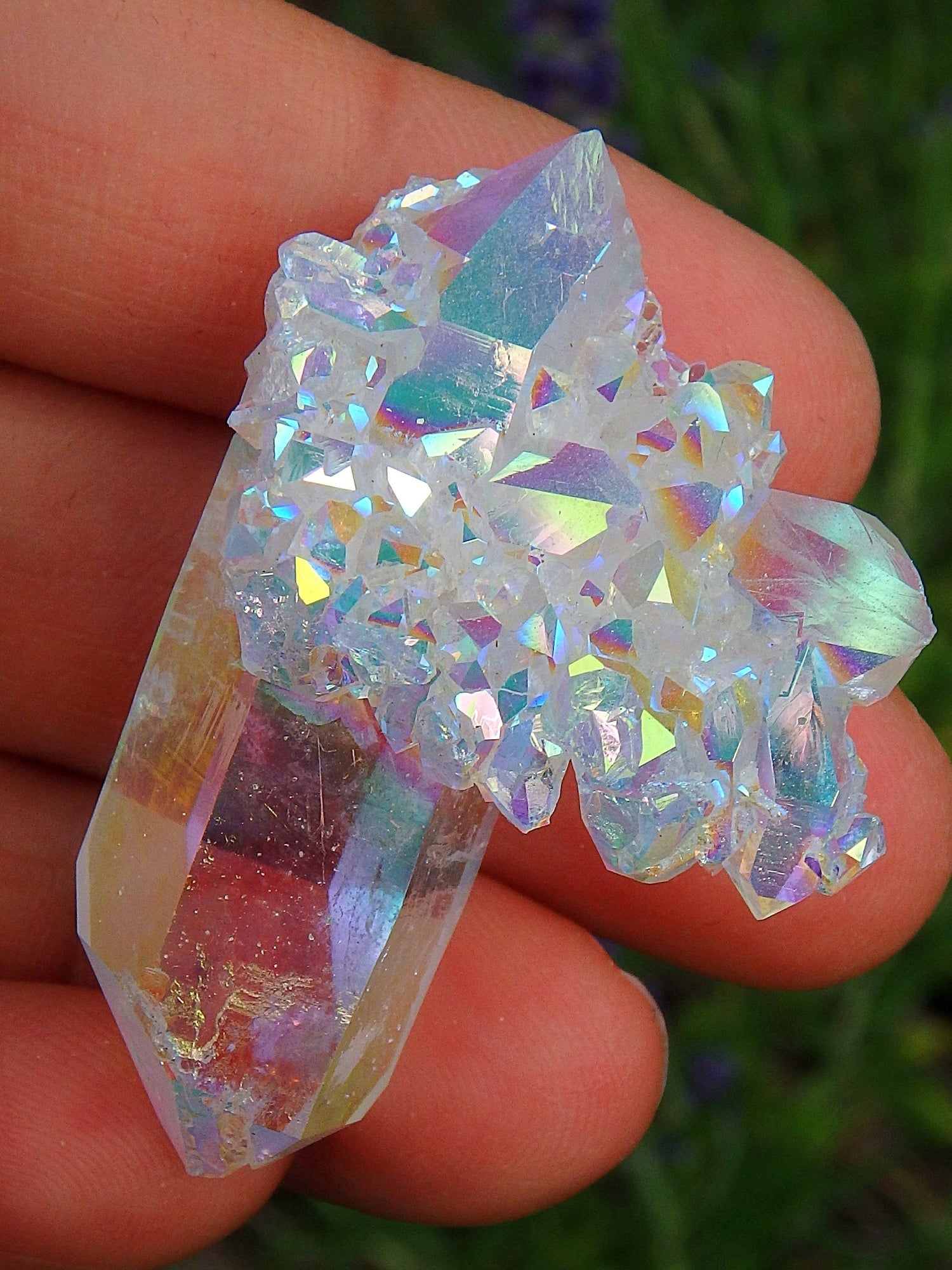 Incredible Angel Aura Opal Glow Elestial Quartz Formation From Arkansas - Metiz Tier Price