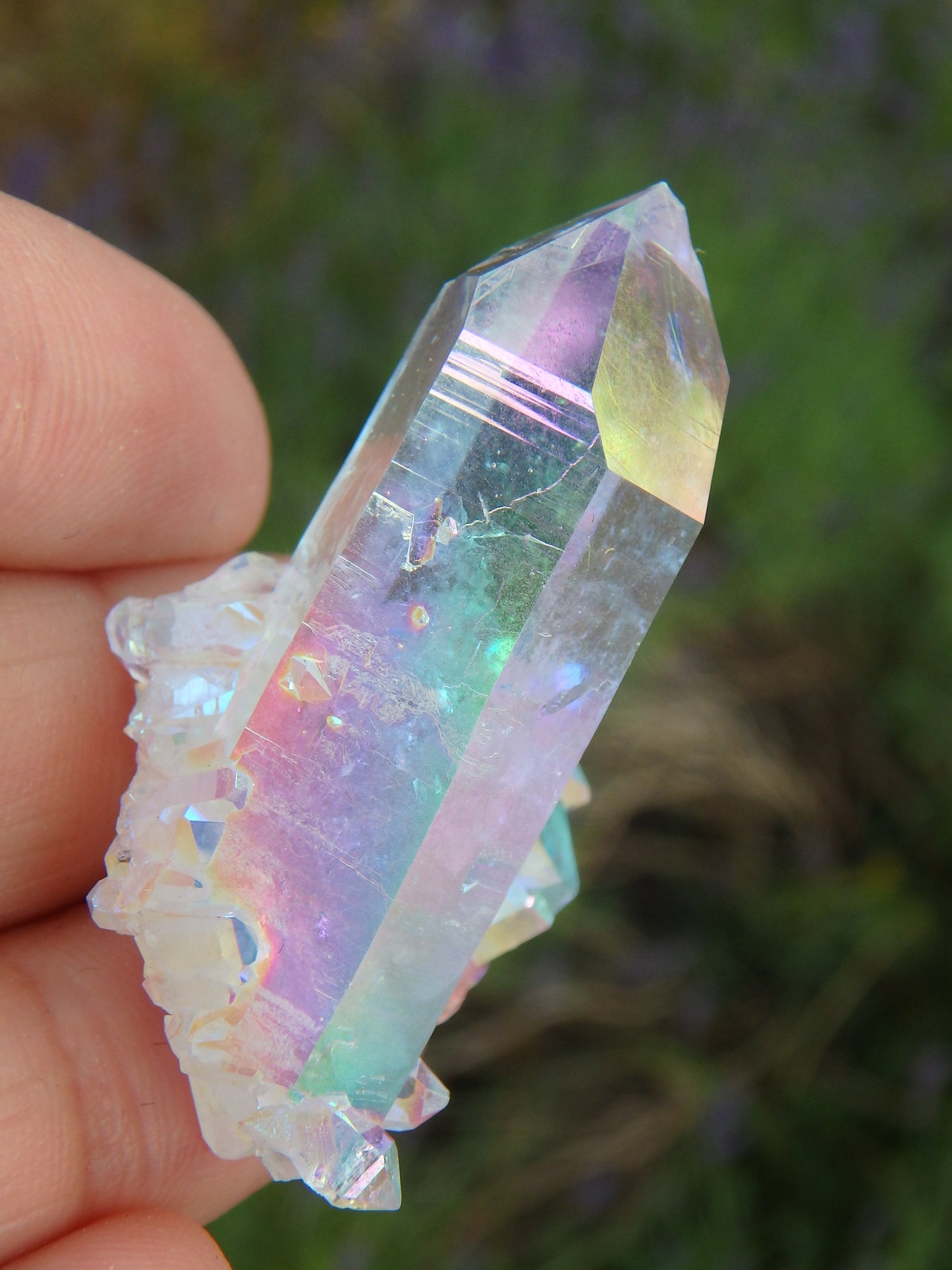 Incredible Angel Aura Opal Glow Elestial Quartz Formation From Arkansas - Metiz Tier Price