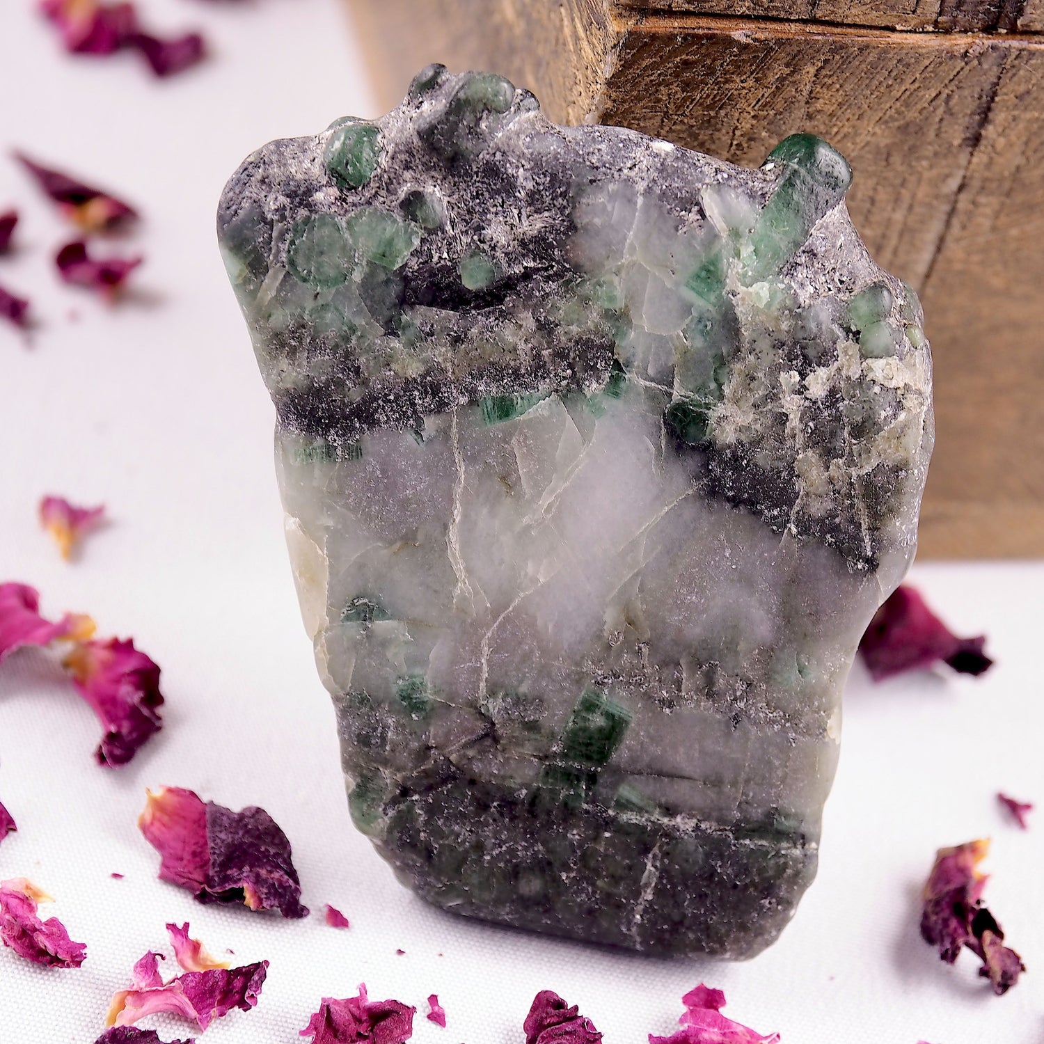 Green Emerald Partially Polished Slice From Brazil #2 - Earth Family Crystals