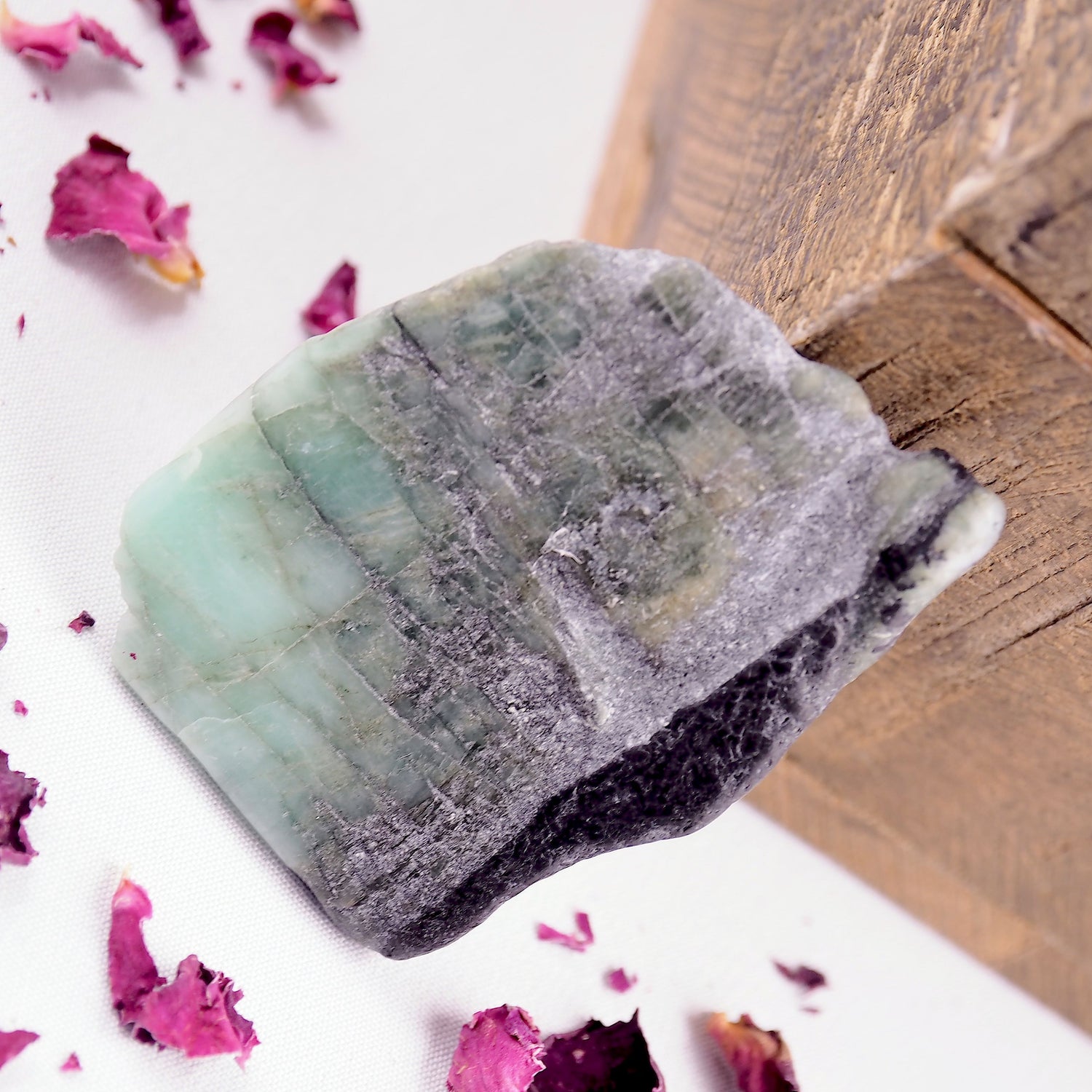 Green Emerald Partially Polished Slice From Brazil #6 - Earth Family Crystals